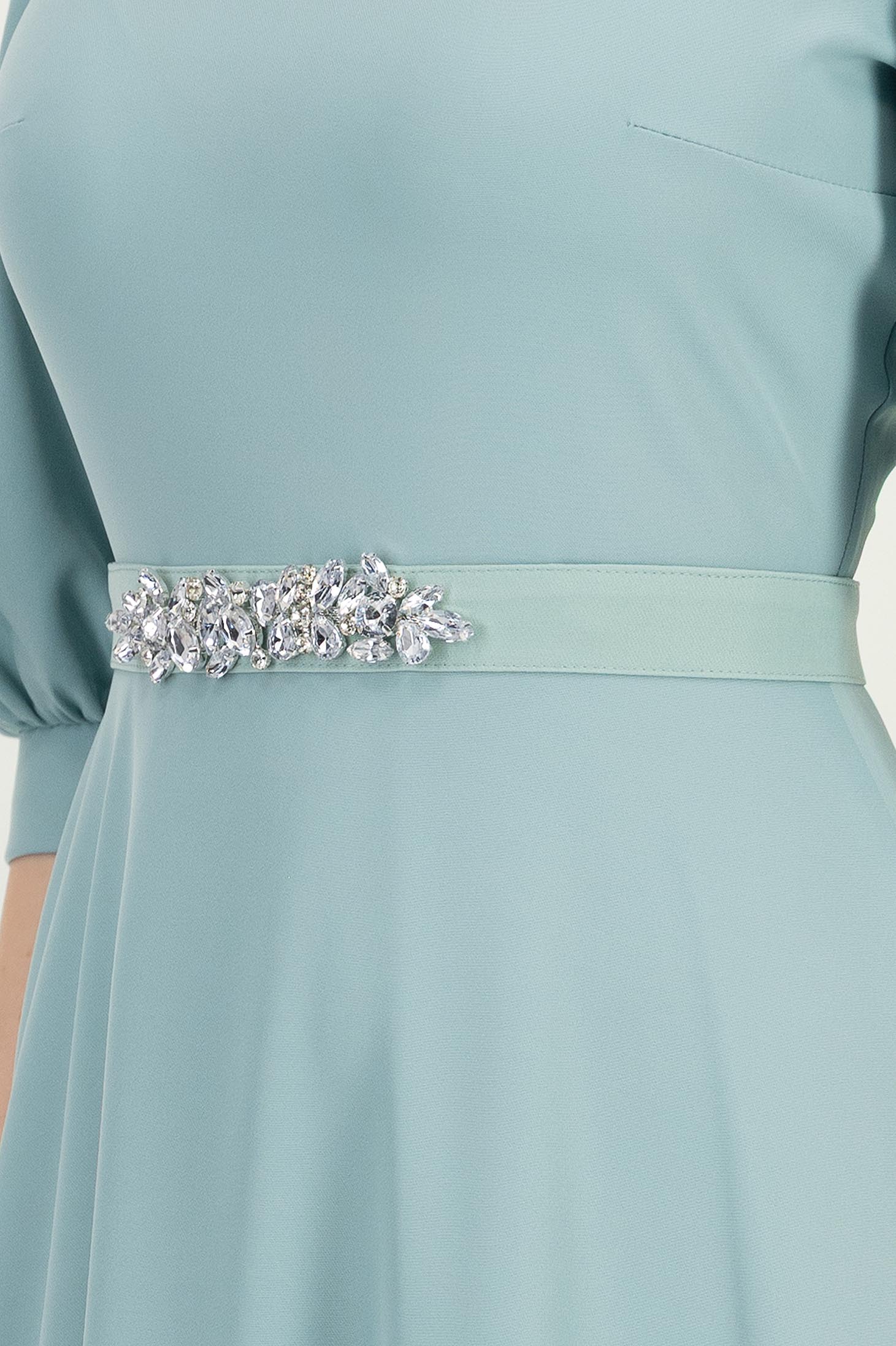 Cordon decorativ din stofa mint cu pietre strass - StarShinerS 2 - StarShinerS.ro