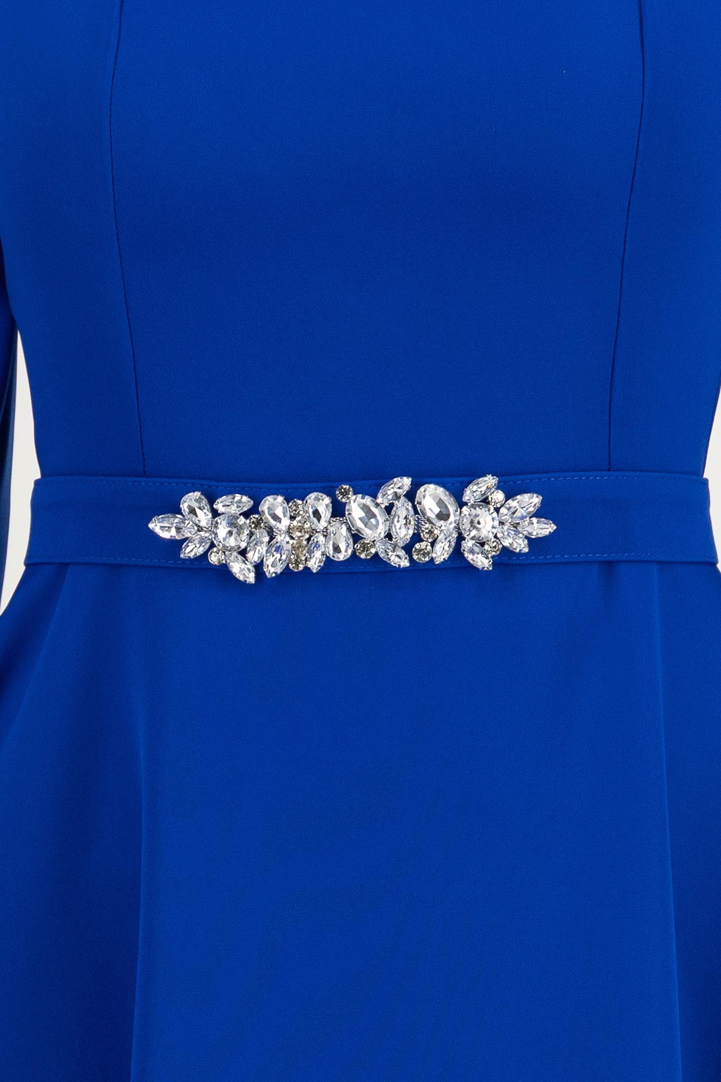 Cordon decorativ din stofa albastru cu pietre strass - StarShinerS 7 - StarShinerS.ro
