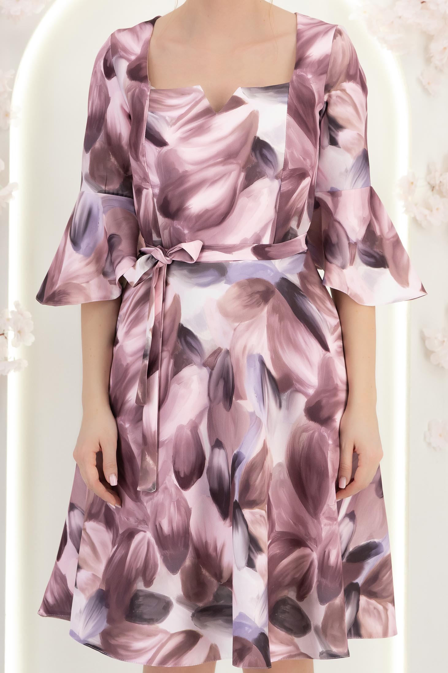 StarShinerS puder ružičasta haljina cloche kratak tkanine 5 - StarShinerS.hr