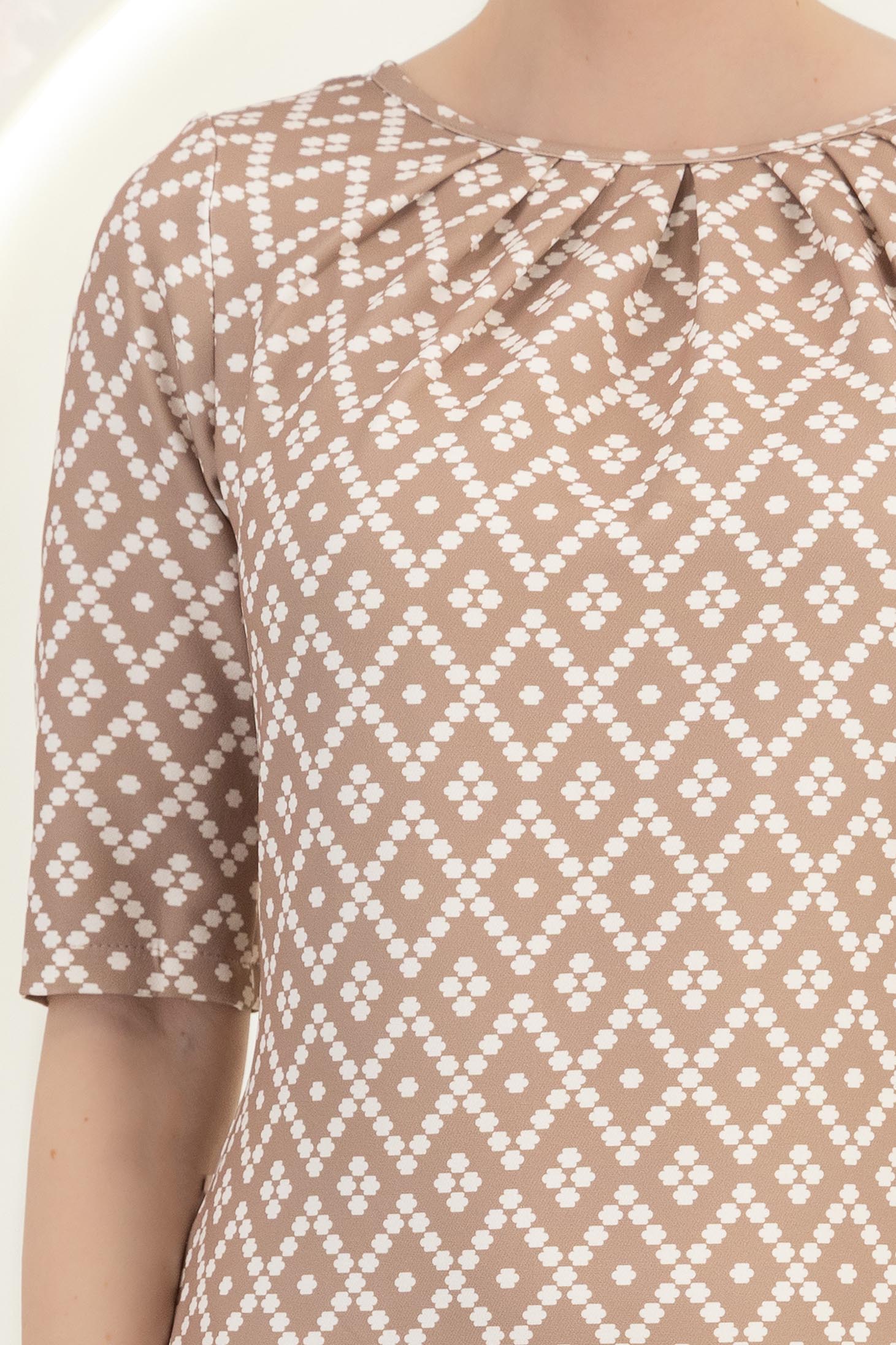 StarShinerS bež haljina kratak ravno tkanine 4 - StarShinerS.hr