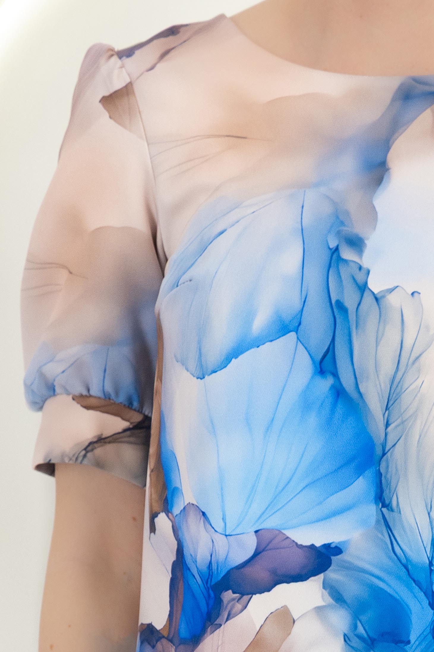 StarShinerS plava haljina tkanine kratak širok 4 - StarShinerS.hr