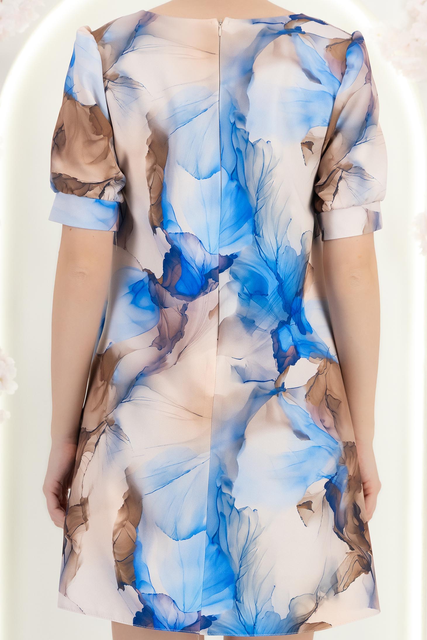 StarShinerS plava haljina tkanine kratak širok 6 - StarShinerS.hr