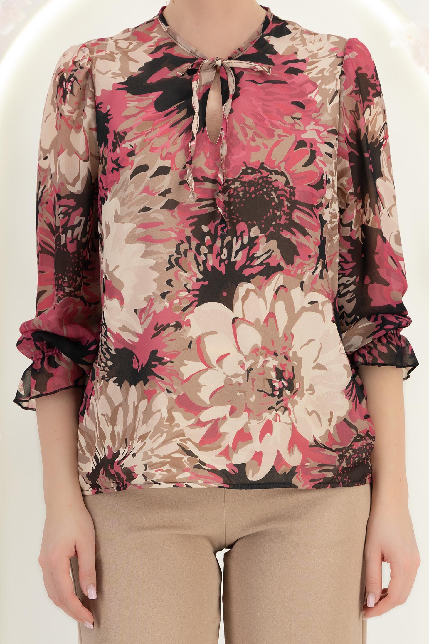 Pink női blúz - StarShinerS bő szabású viszkóz 3 - StarShinerS.hu