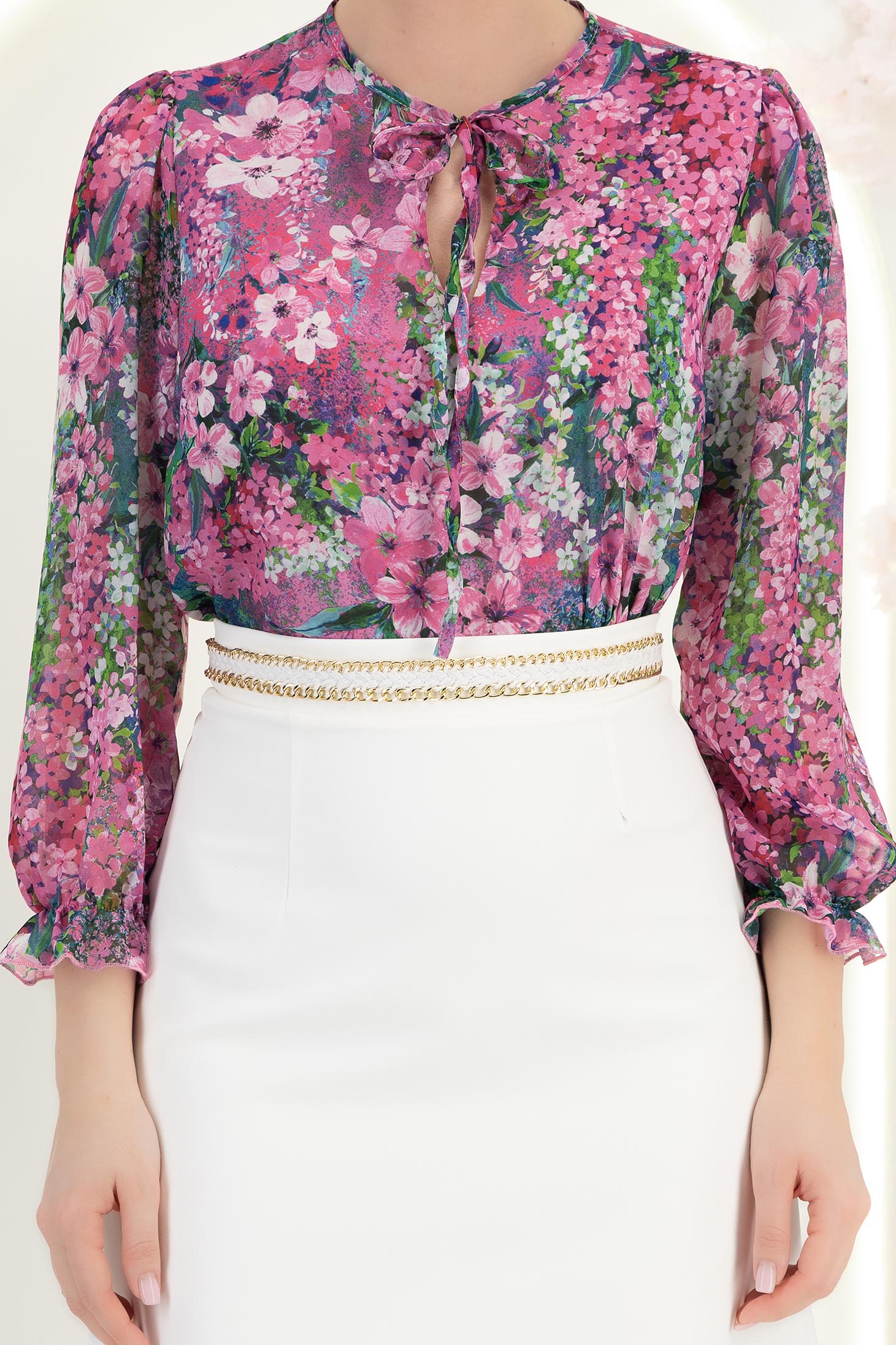 StarShinerS fuchsiová dámská halenka široké viscoza 3 - StarShinerS.cz