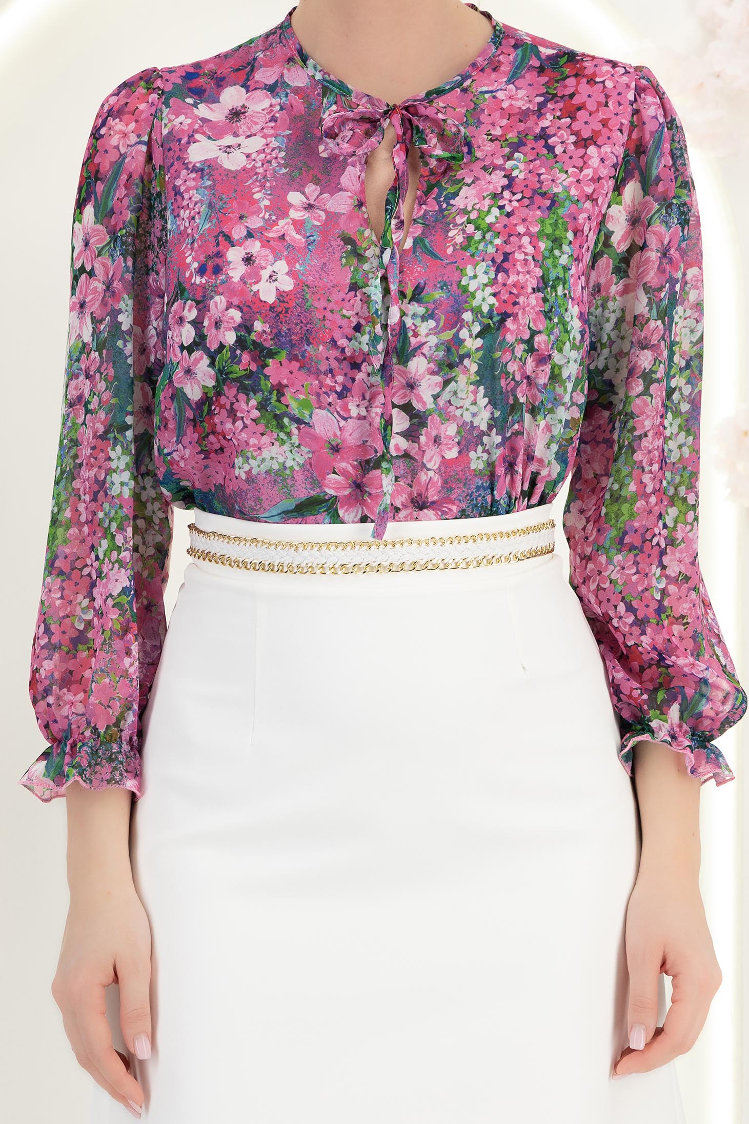 StarShinerS fuchsiová dámská halenka široké viscoza 5 - StarShinerS.cz