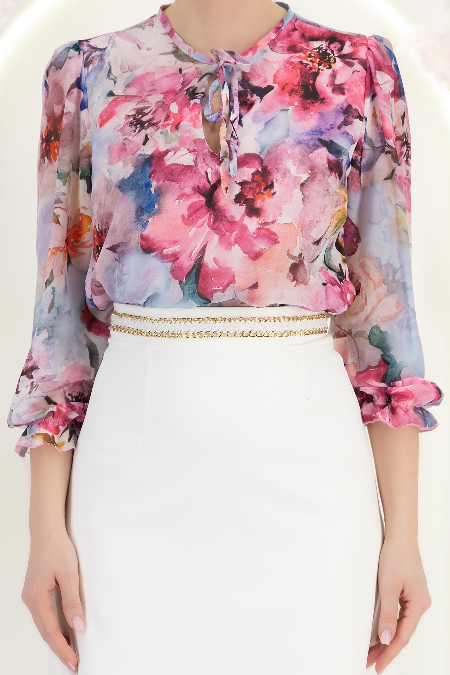 StarShinerS roza bluza za žene širok viskoza 5 - StarShinerS.hr