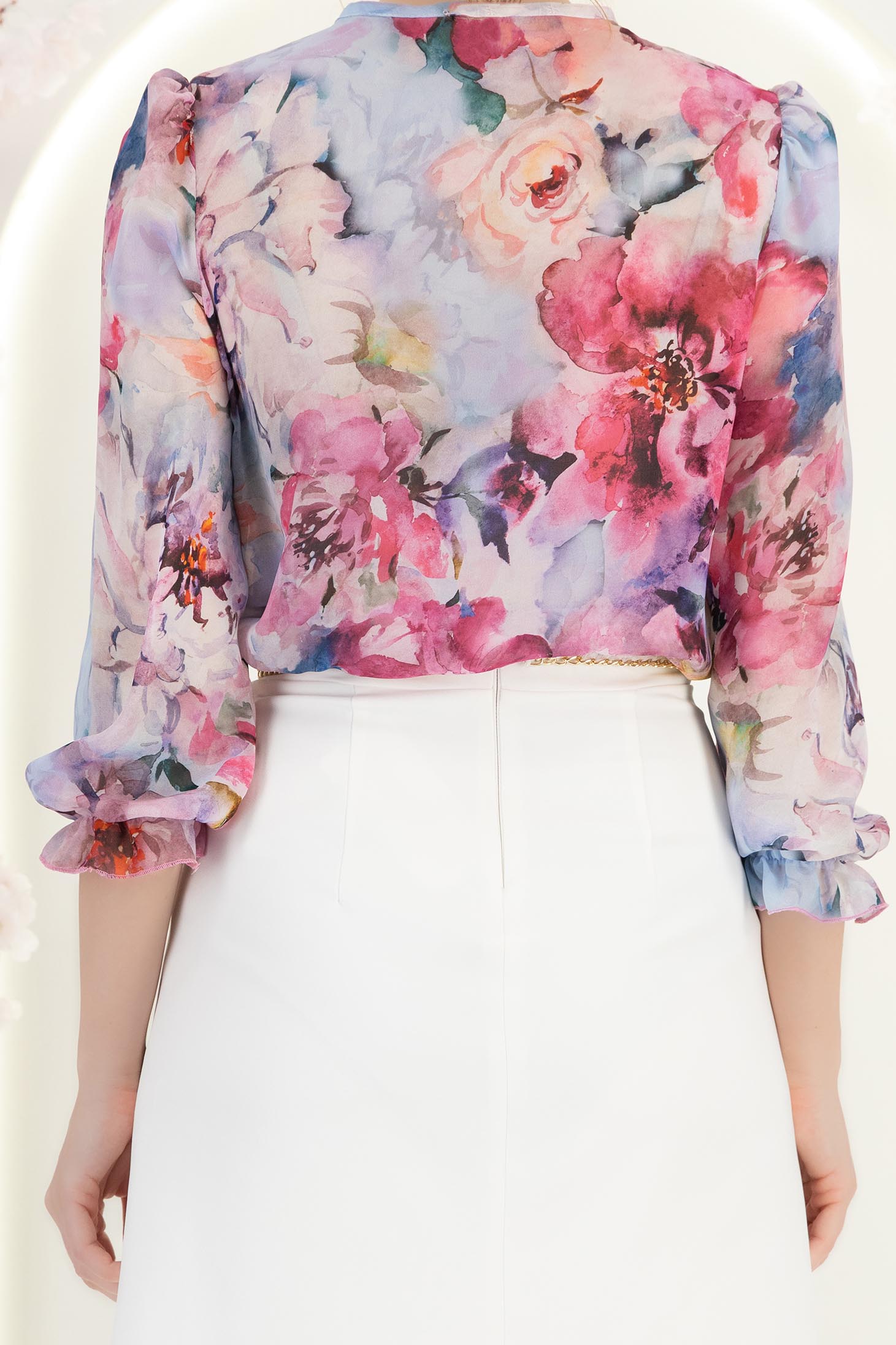 StarShinerS roza bluza za žene širok viskoza 6 - StarShinerS.hr