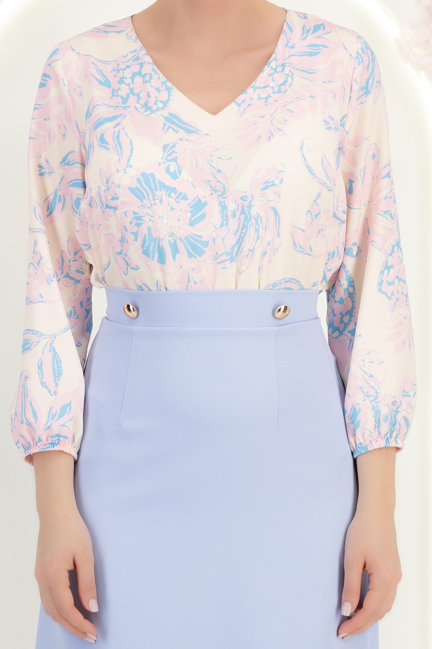 StarShinerS růžová dámská halenka široké viscoza 5 - StarShinerS.cz