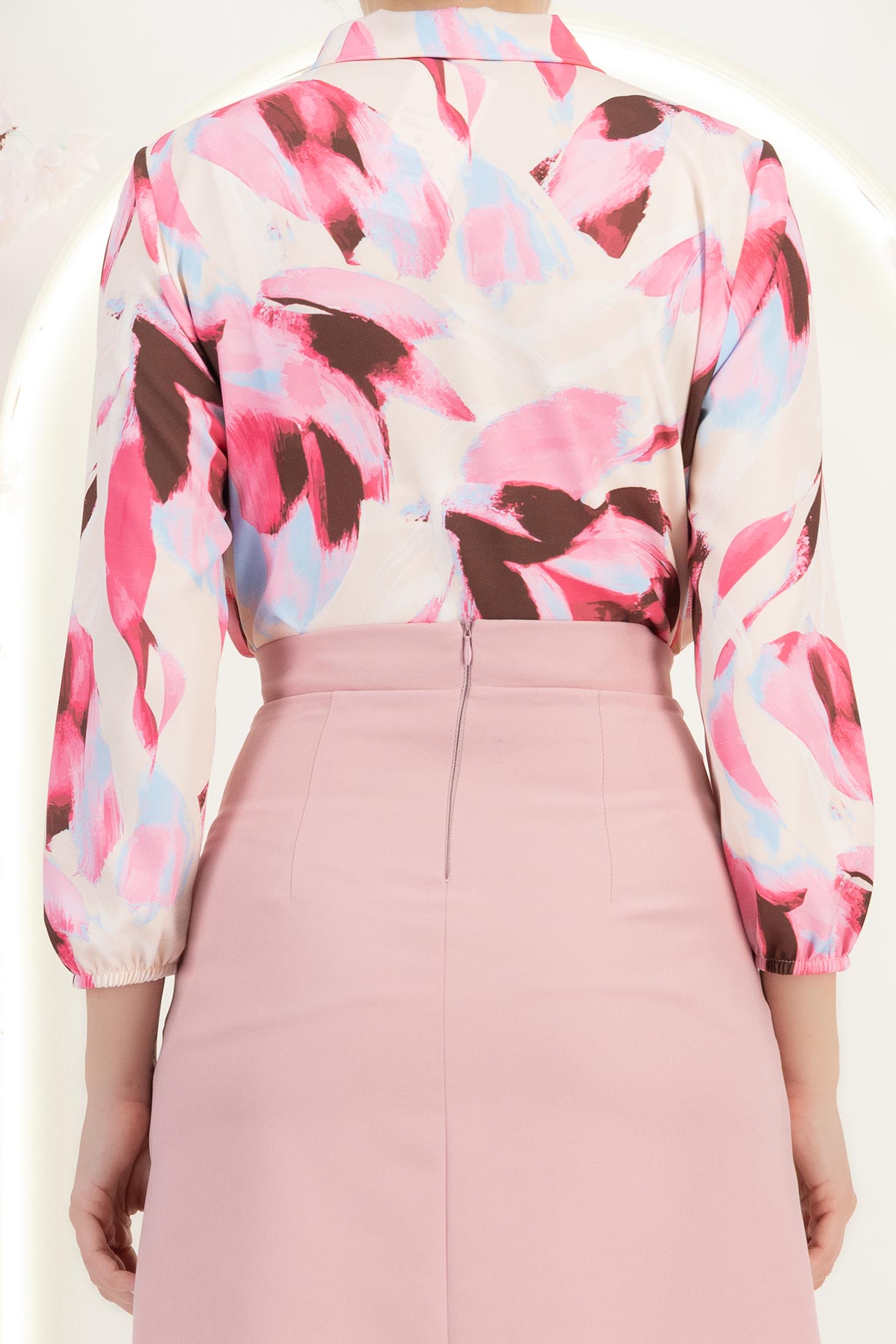 StarShinerS růžová dámská halenka široké viscoza 6 - StarShinerS.cz