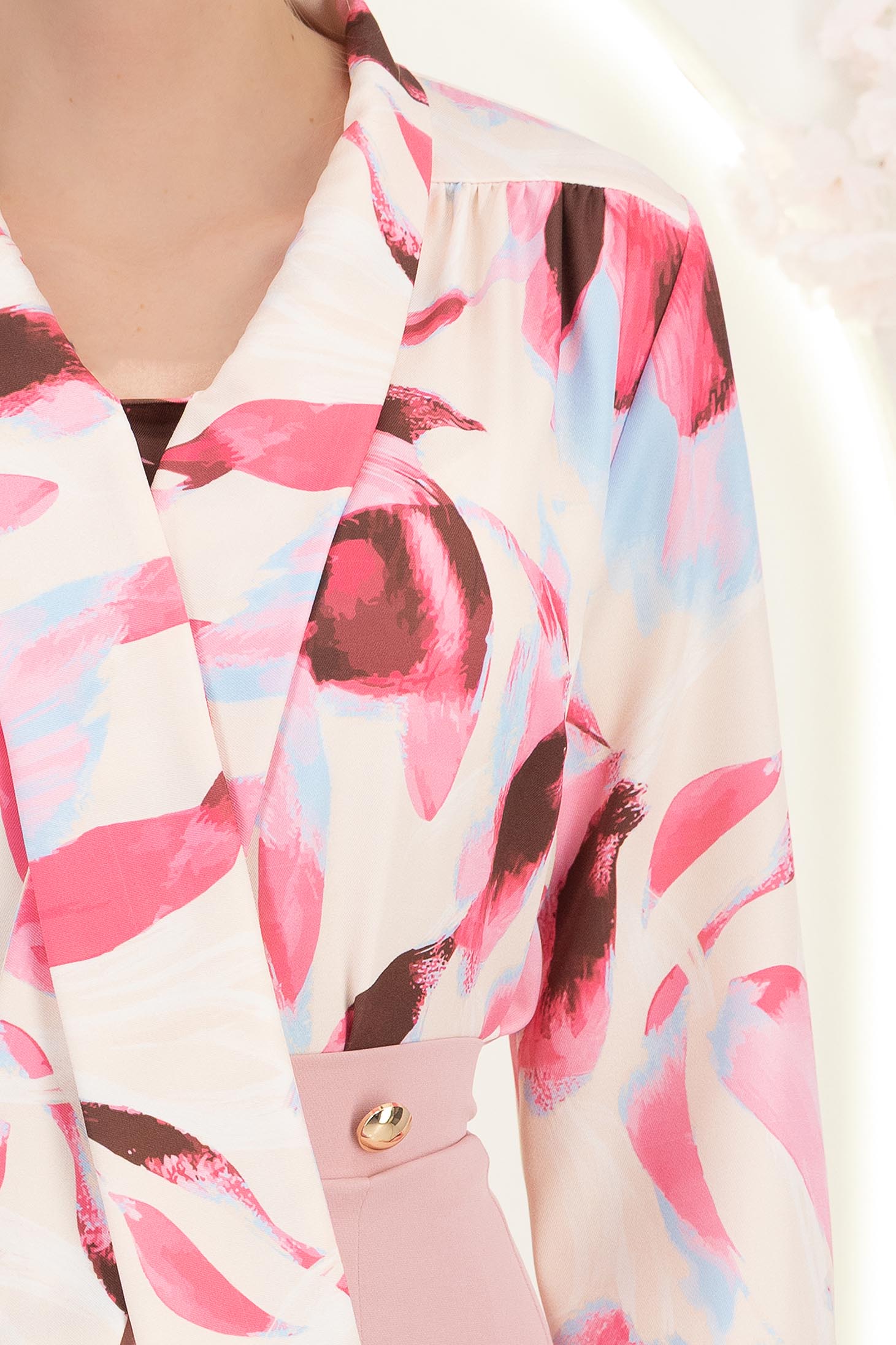 StarShinerS růžová dámská halenka široké viscoza 4 - StarShinerS.cz