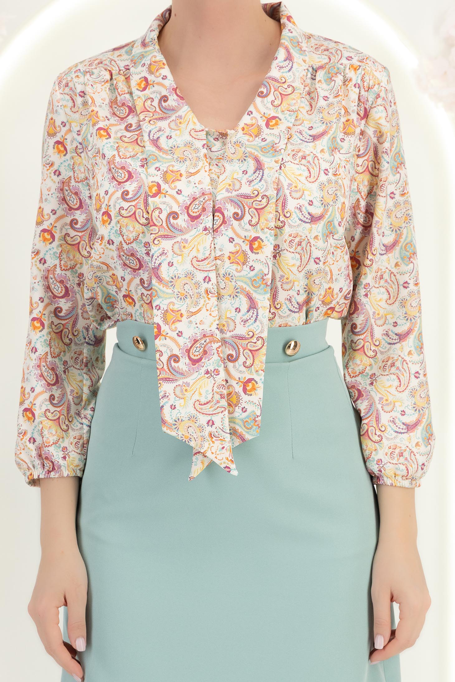 StarShinerS bežový dámská halenka široké viscoza 5 - StarShinerS.cz