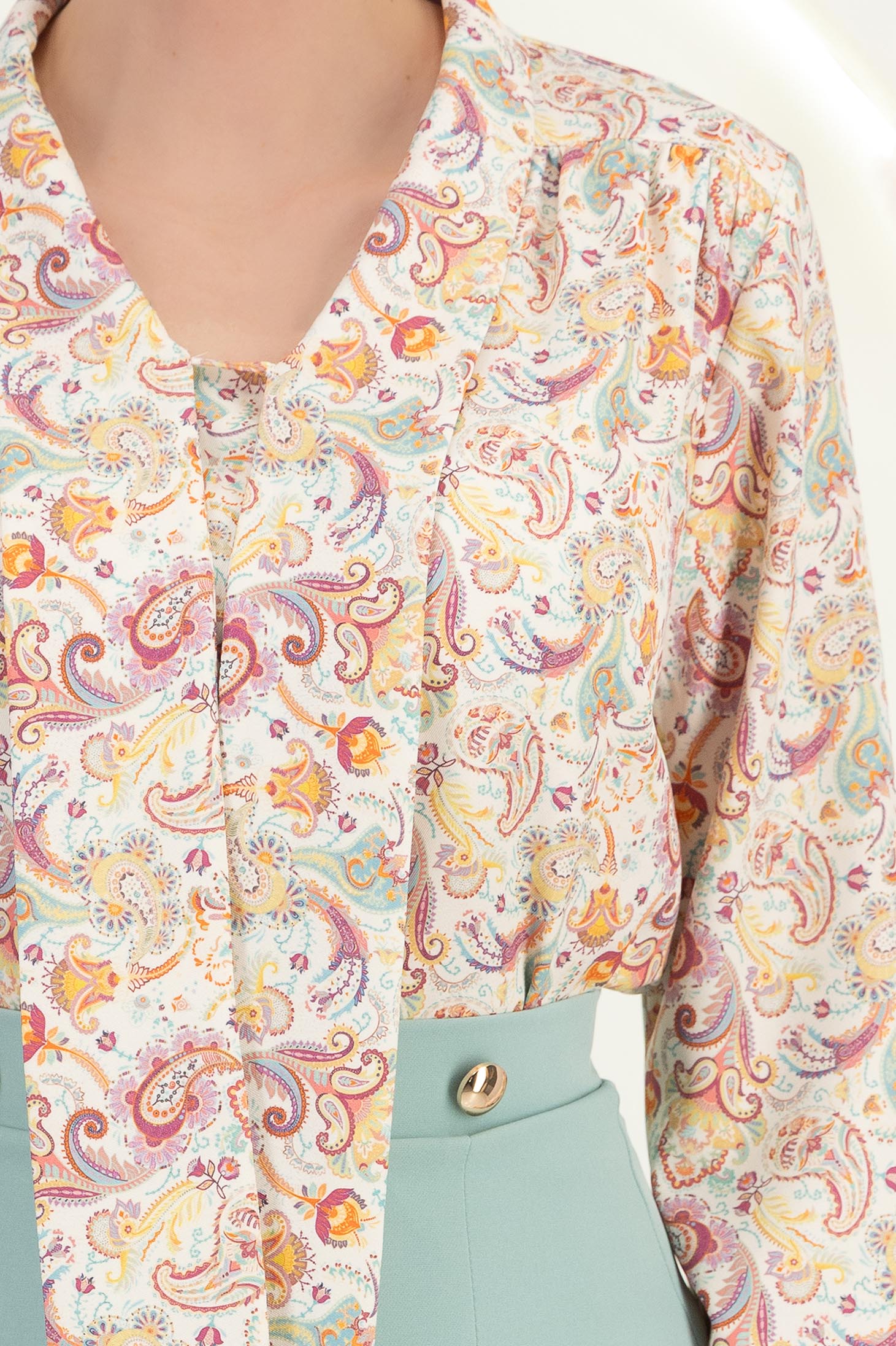 StarShinerS bežový dámská halenka široké viscoza 4 - StarShinerS.cz