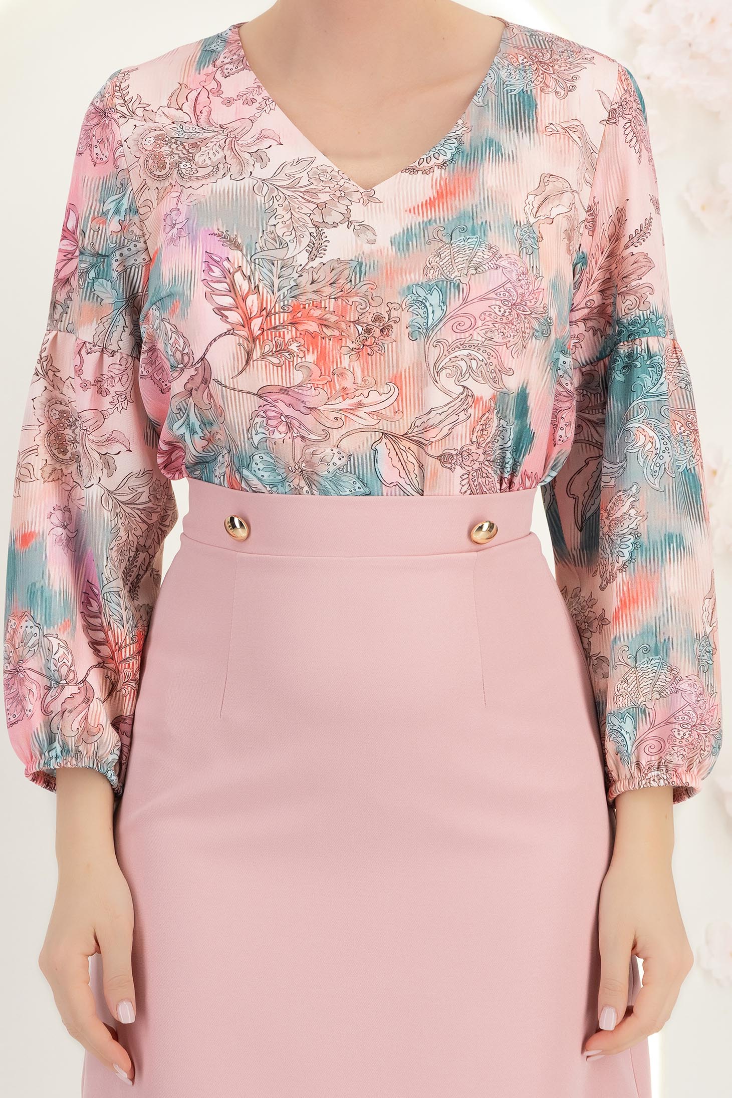 StarShinerS růžová dámská halenka široké viscoza 5 - StarShinerS.cz