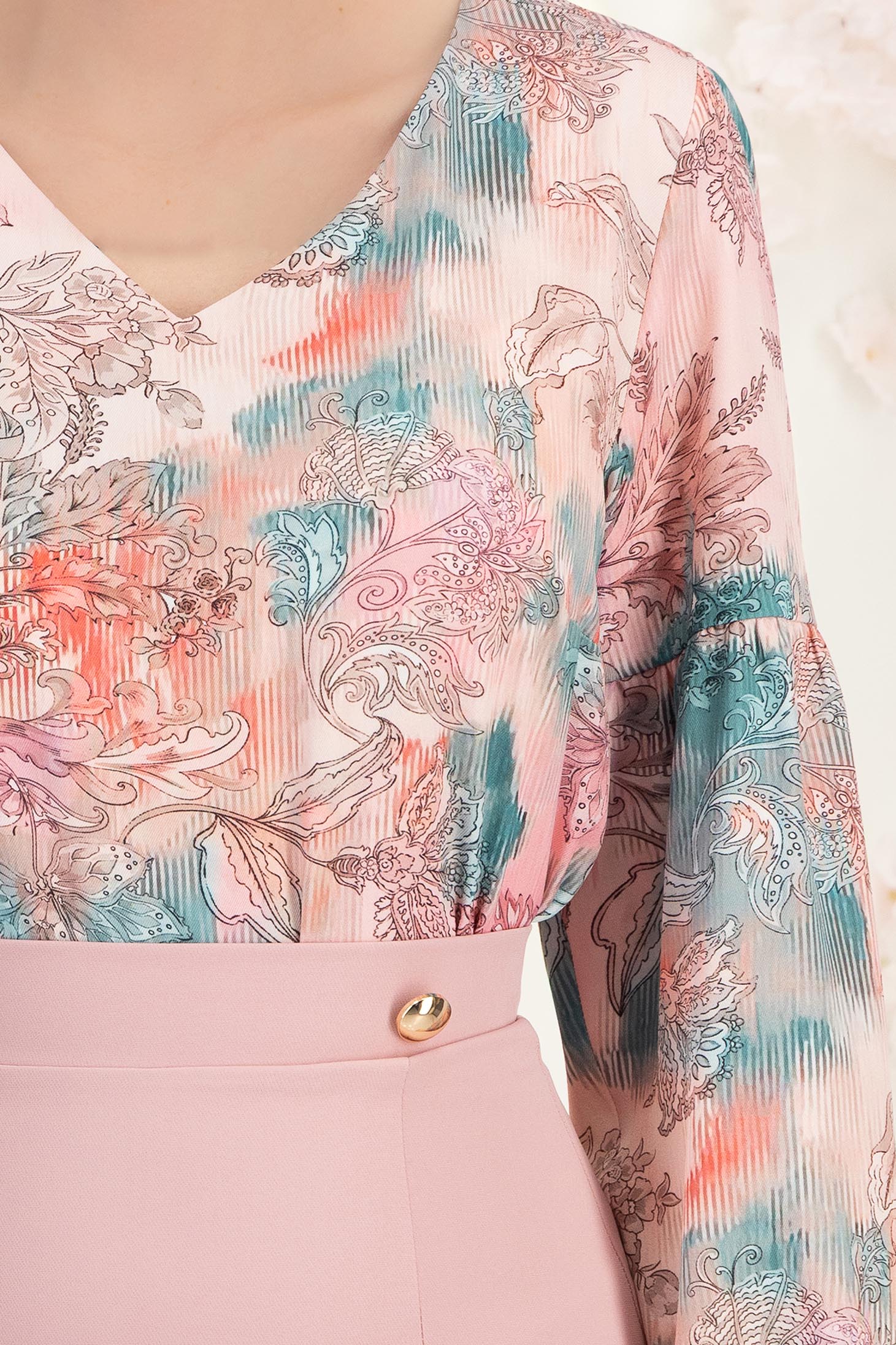 StarShinerS růžová dámská halenka široké viscoza 4 - StarShinerS.cz