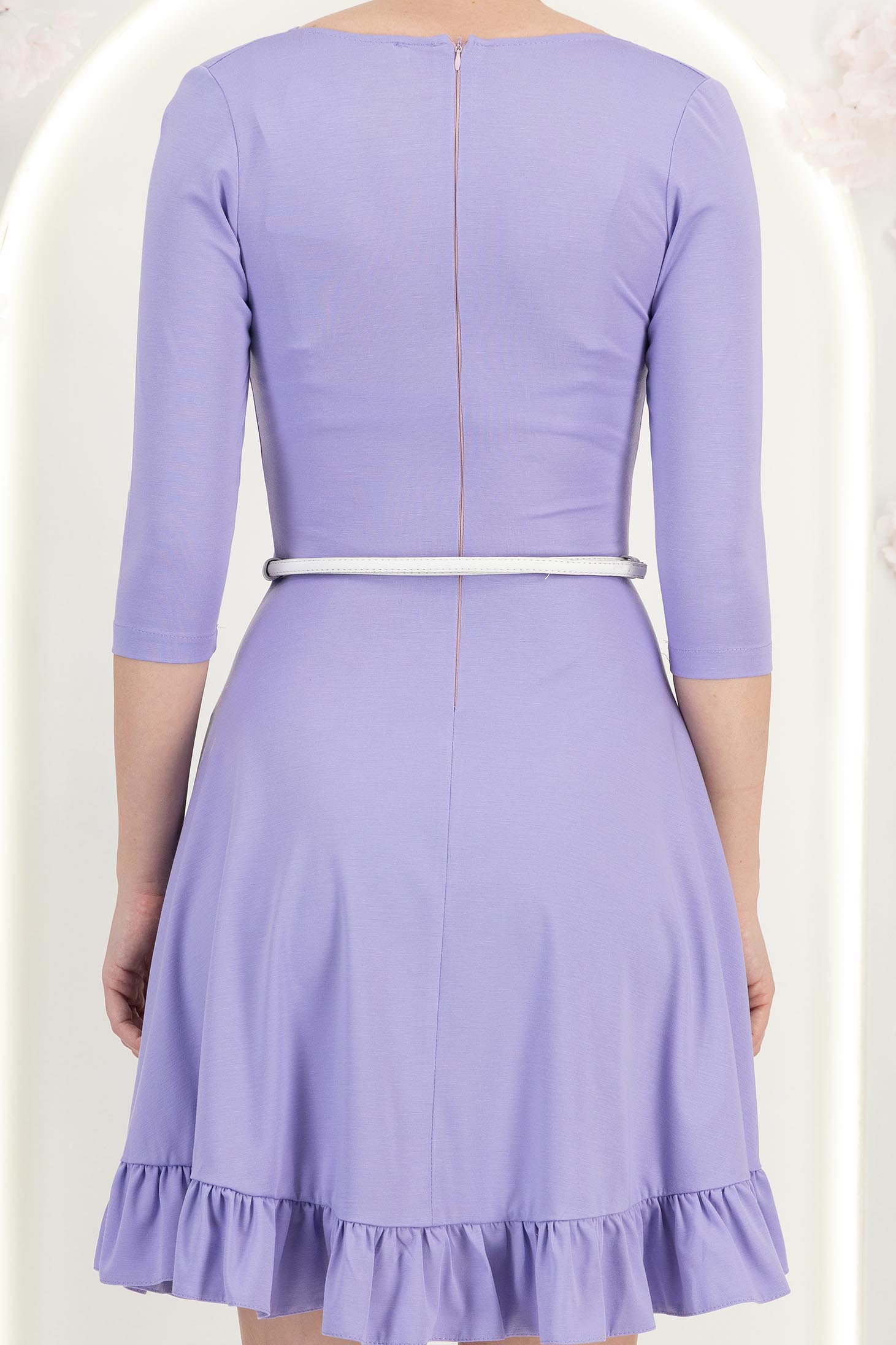 Rochie din jersey lila scurta in clos cu accesoriu tip curea - StarShinerS 6 - StarShinerS.ro