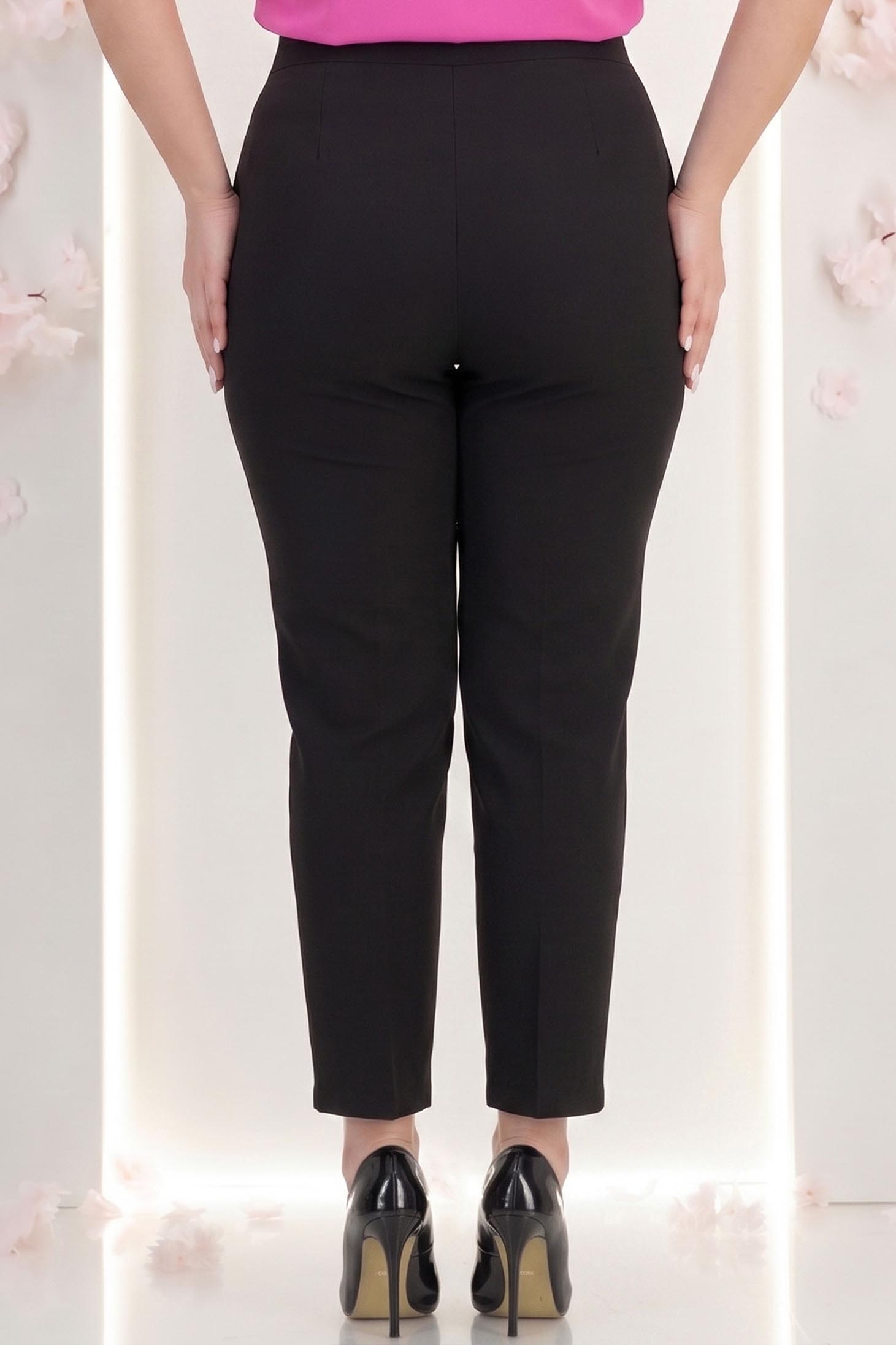 Pantaloni din stofa negri cu talie inalta conici cu buzunare false - StarShinerS 3 - StarShinerS.ro