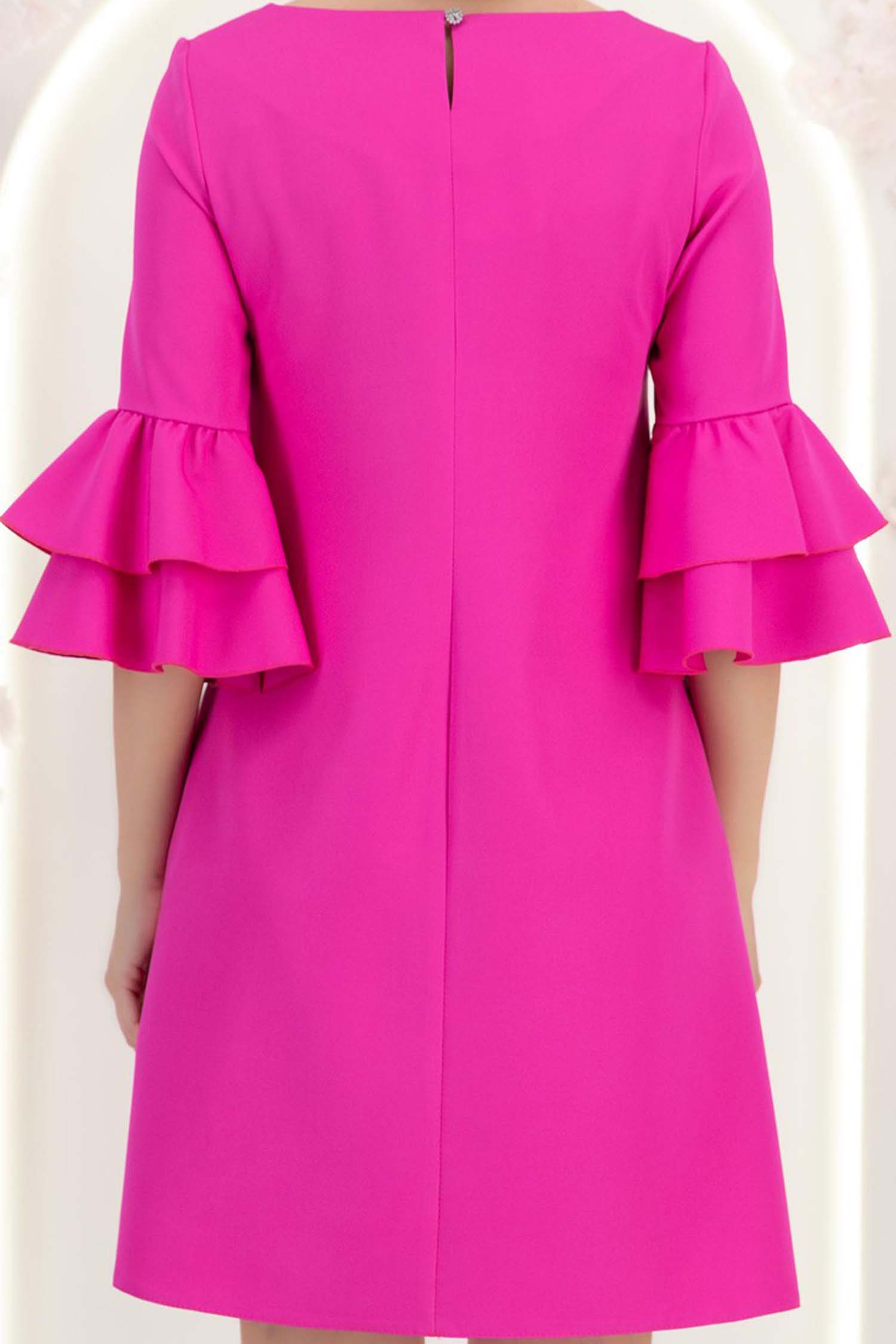 StarShinerS fuchsiová šaty široké elastická látka krátký 7 - StarShinerS.cz