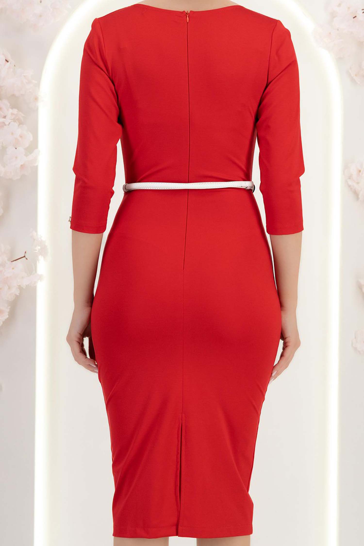 StarShinerS crven haljina vrsta olovke midi modal 7 - StarShinerS.hr