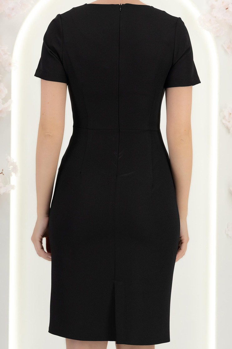 StarShinerS černá šaty typ tužky elastická látka krátký 7 - StarShinerS.cz