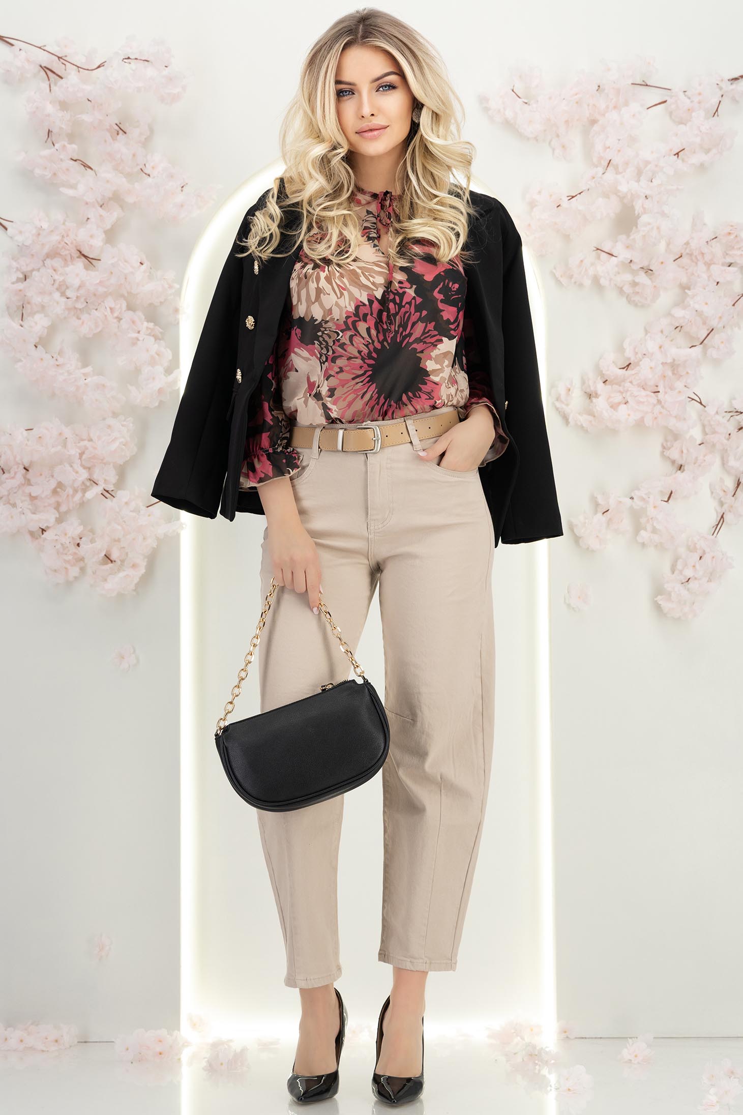 Bež ženske traperice traperice širok 2 - StarShinerS.hr