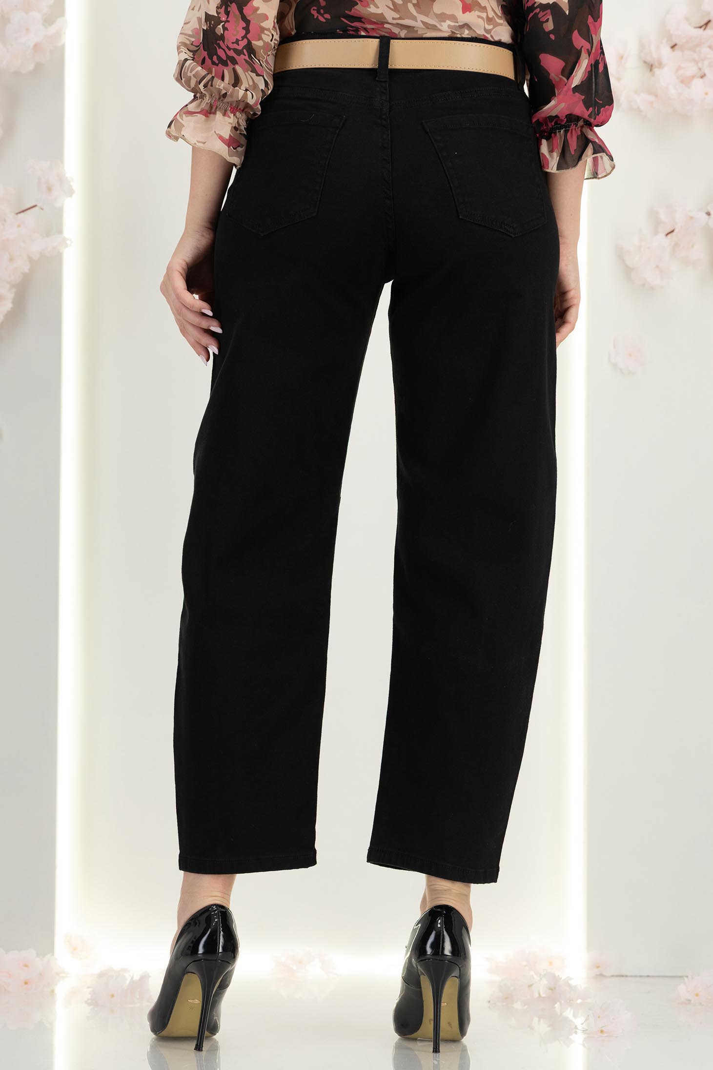 Crno ženske traperice traperice širok 5 - StarShinerS.hr