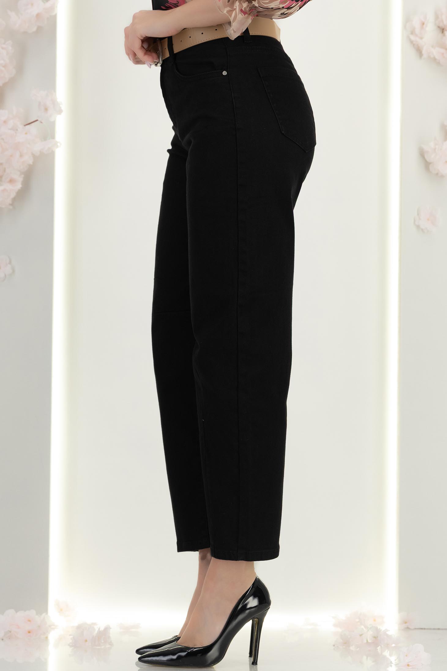 Crno ženske traperice traperice širok 3 - StarShinerS.hr