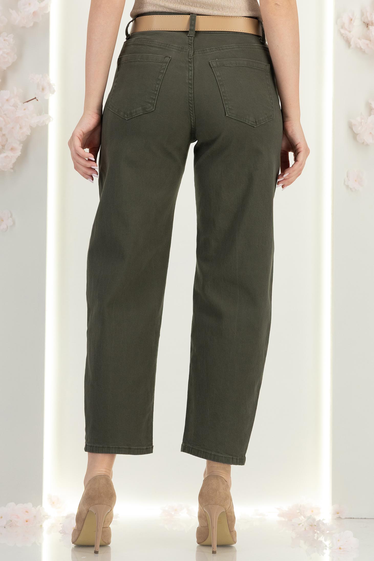 Khaki ženske traperice traperice širok 4 - StarShinerS.hr