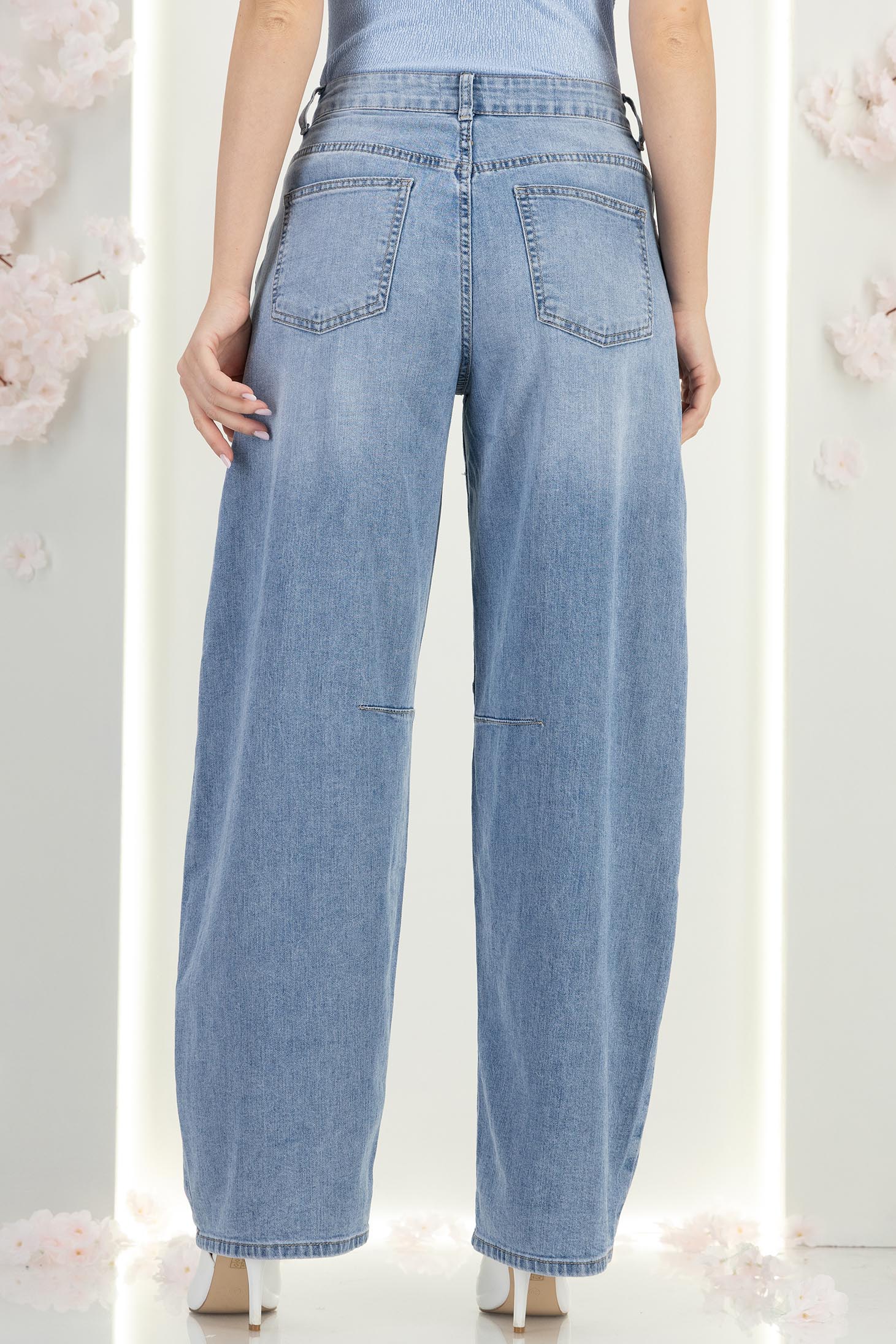 Modrá dámské džíny široké džínovina 6 - StarShinerS.cz