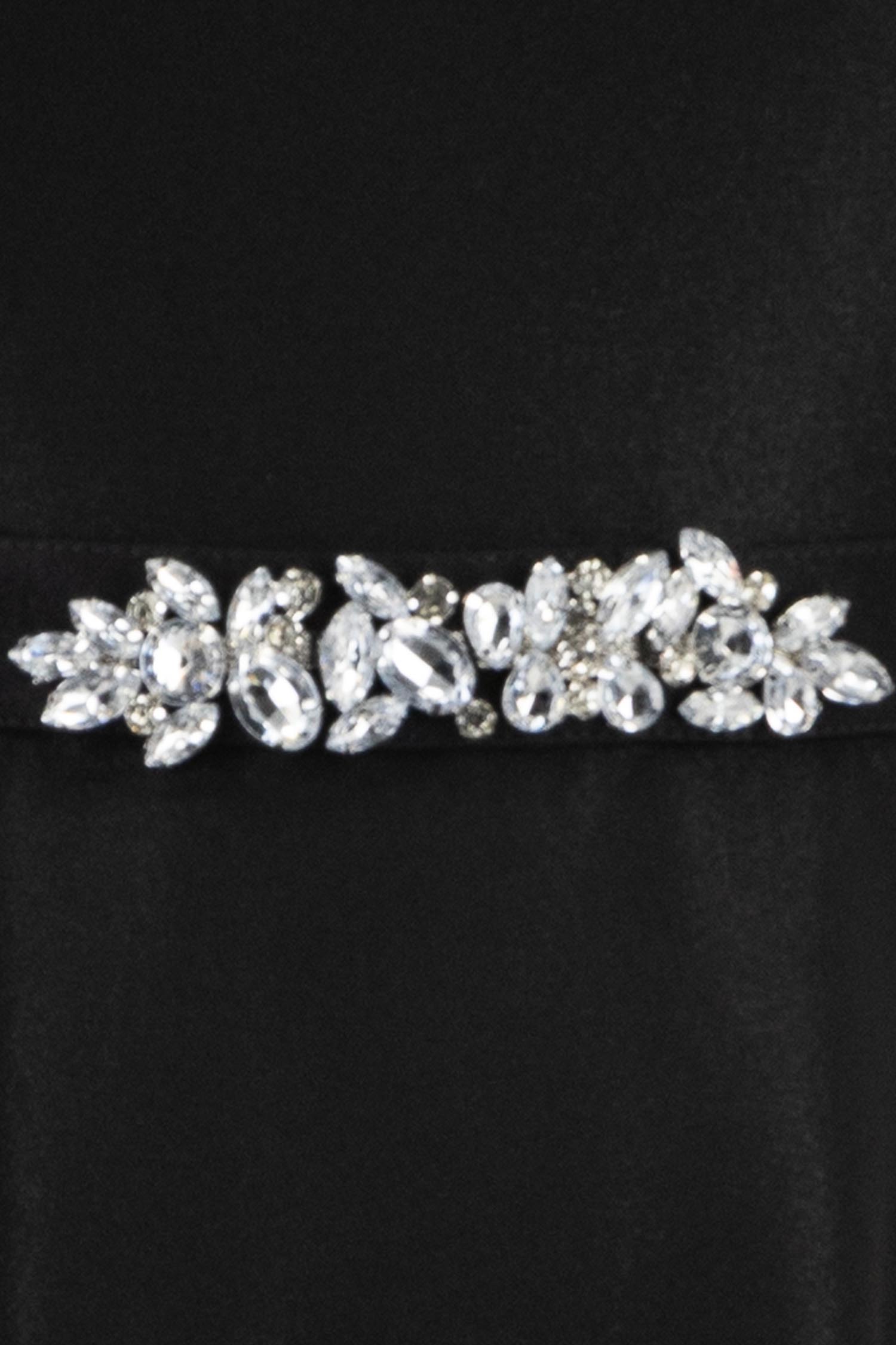 Cordon decorativ negru cu sclipici si pietre strass - StarShinerS 4 - StarShinerS.ro