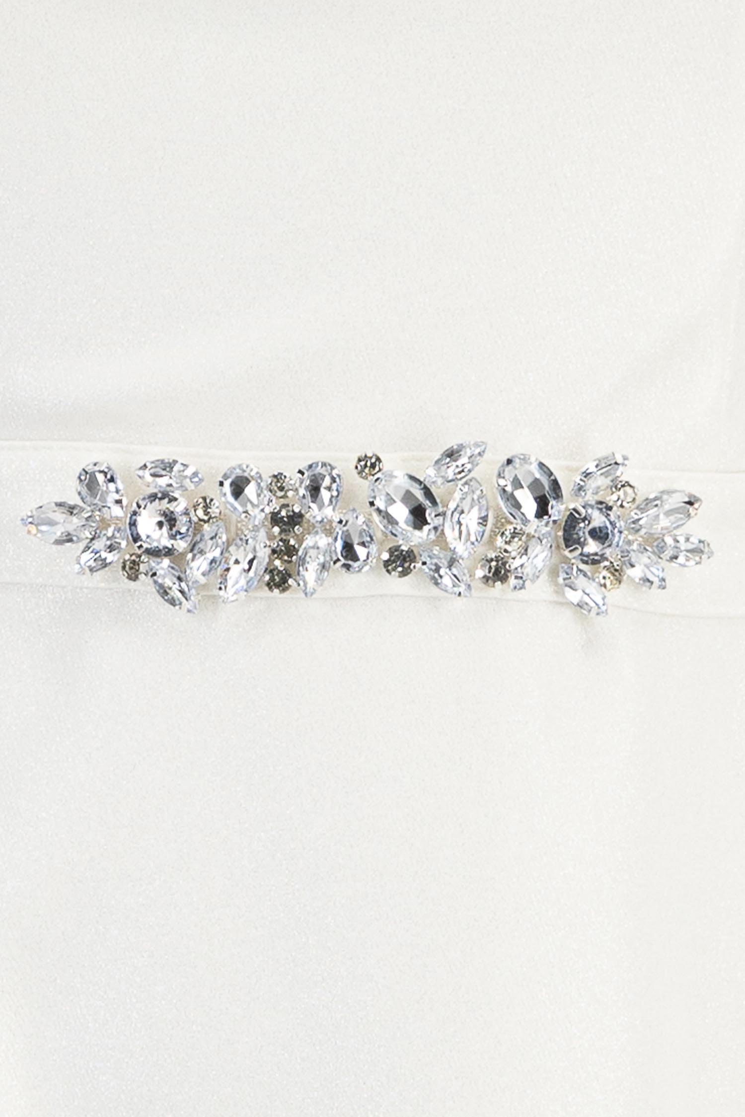 Cordon decorativ ivoire cu sclipici si pietre strass - StarShinerS 4 - StarShinerS.ro