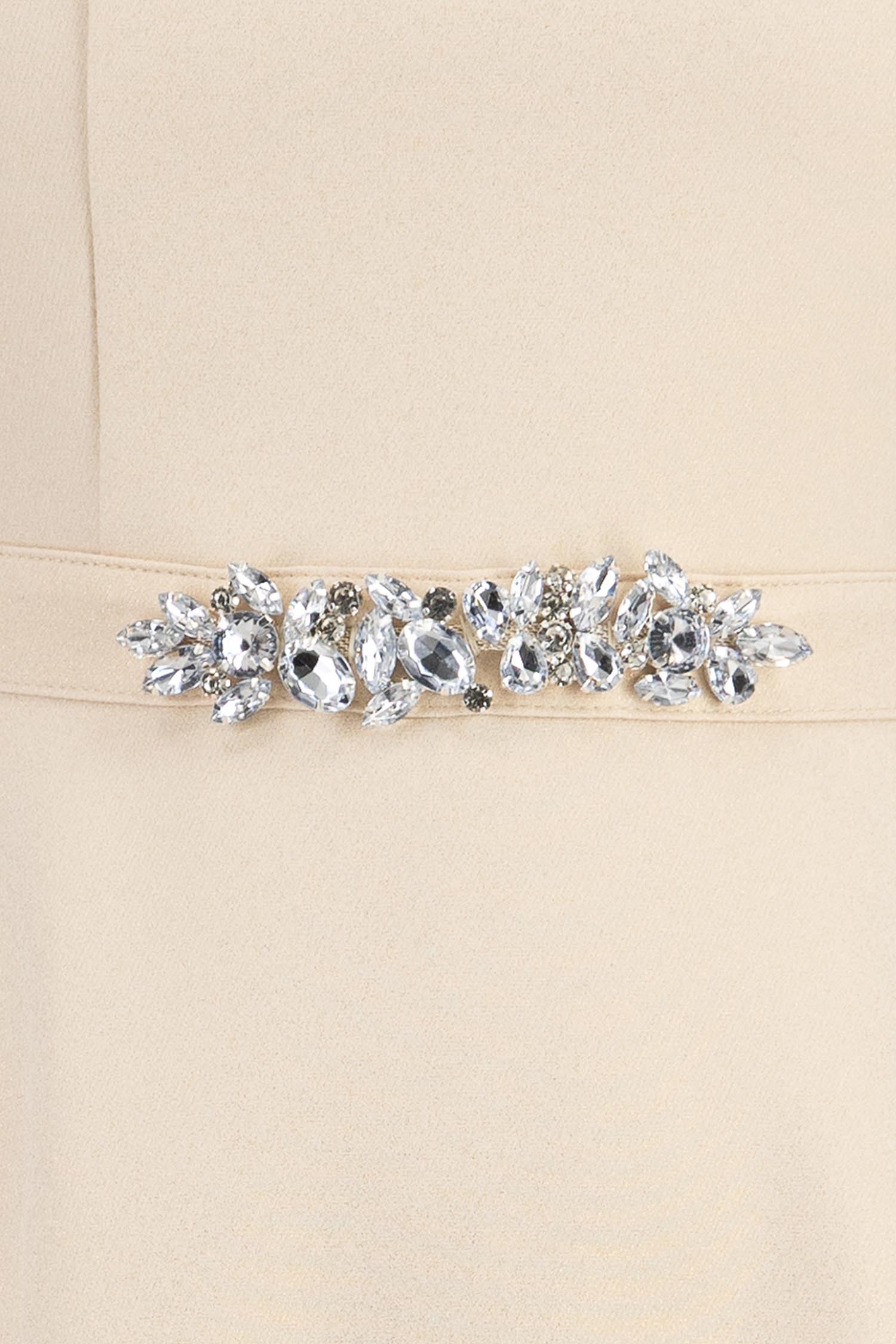 Cordon decorativ bej cu sclipici si pietre strass - StarShinerS 2 - StarShinerS.ro