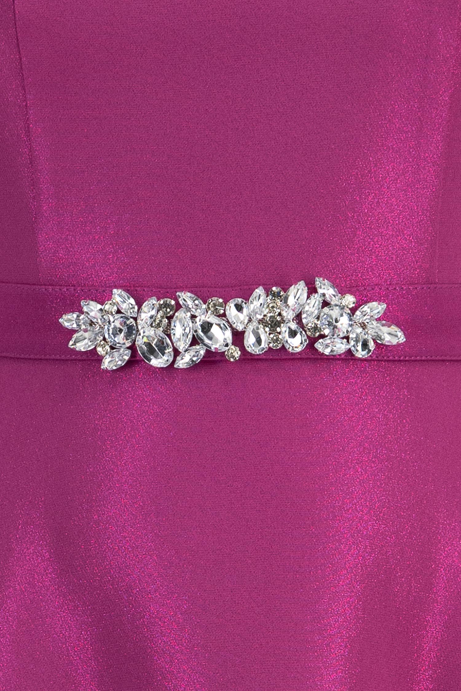 Cordon decorativ zmeura cu sclipici si pietre strass - StarShinerS 4 - StarShinerS.ro
