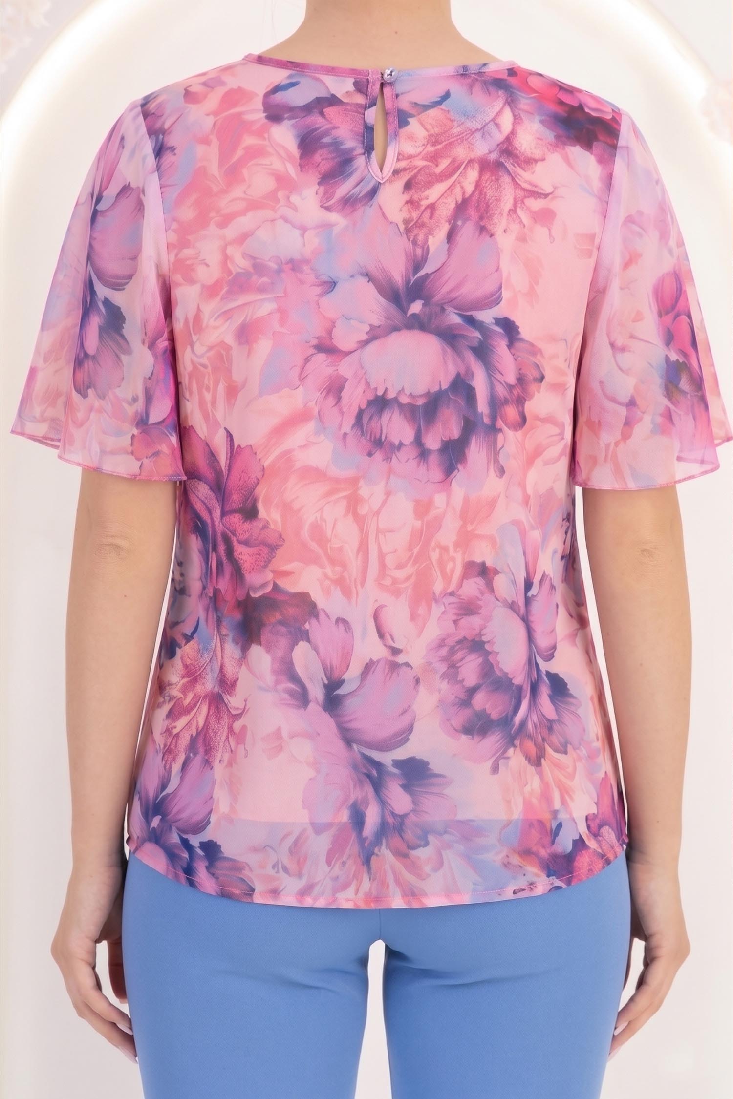 Bluza dama din voal imprimata floral cu croi larg si imprimeu - StarShinerS 6 - StarShinerS.ro