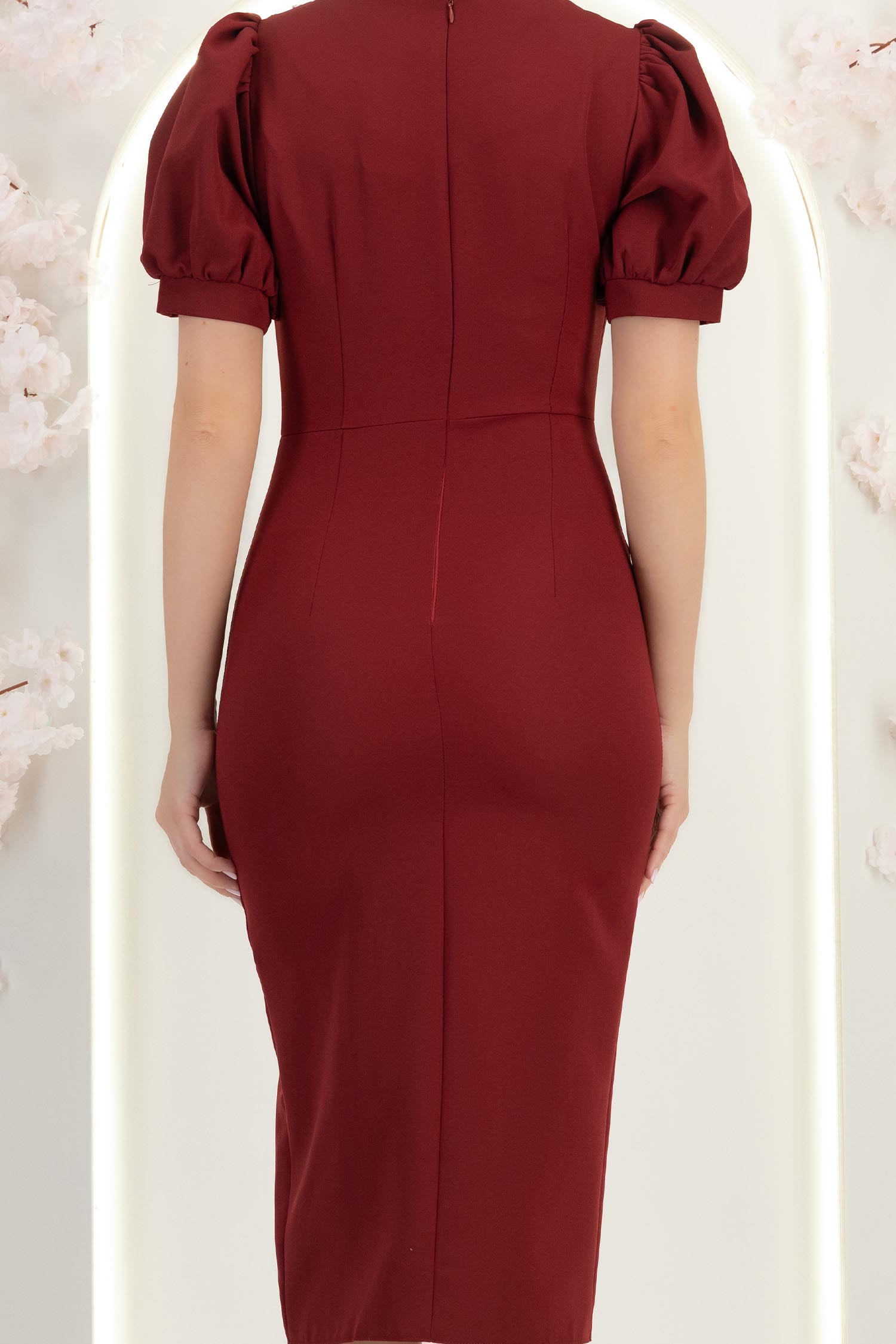 Rochie visinie midi tip creion cu aplicatii stralucitoare- StarShinerS 4 - StarShinerS.ro