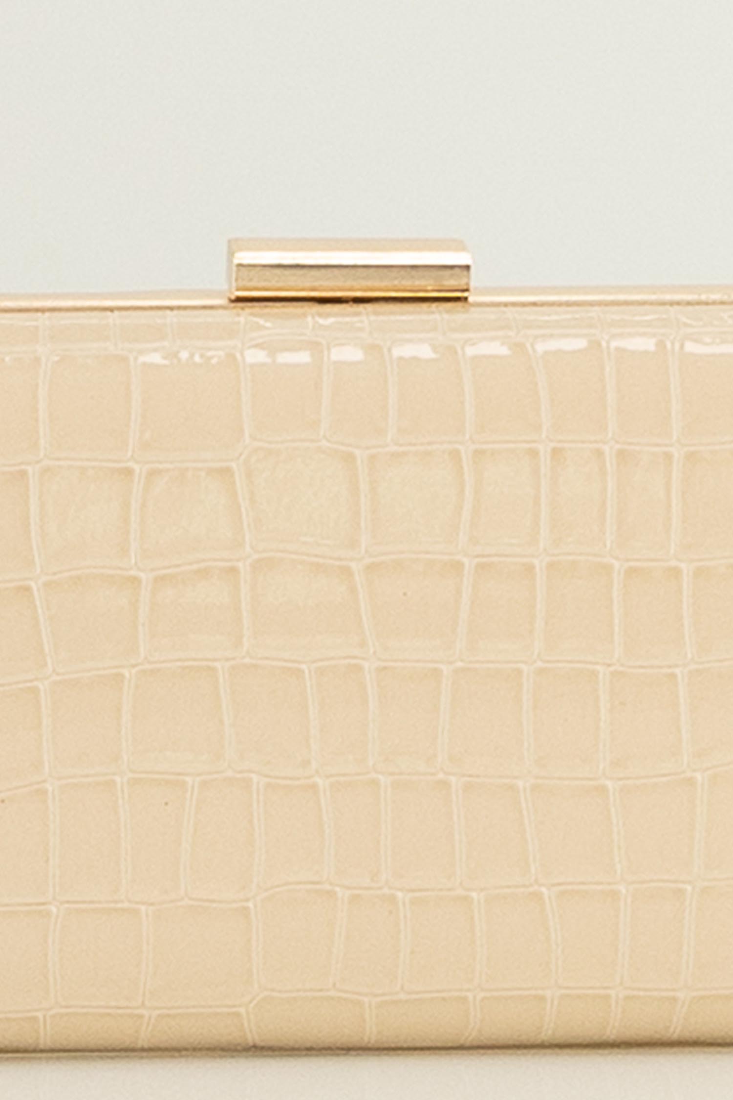 Geanta dama tip clutch din piele ecologica bej 4 - StarShinerS.ro