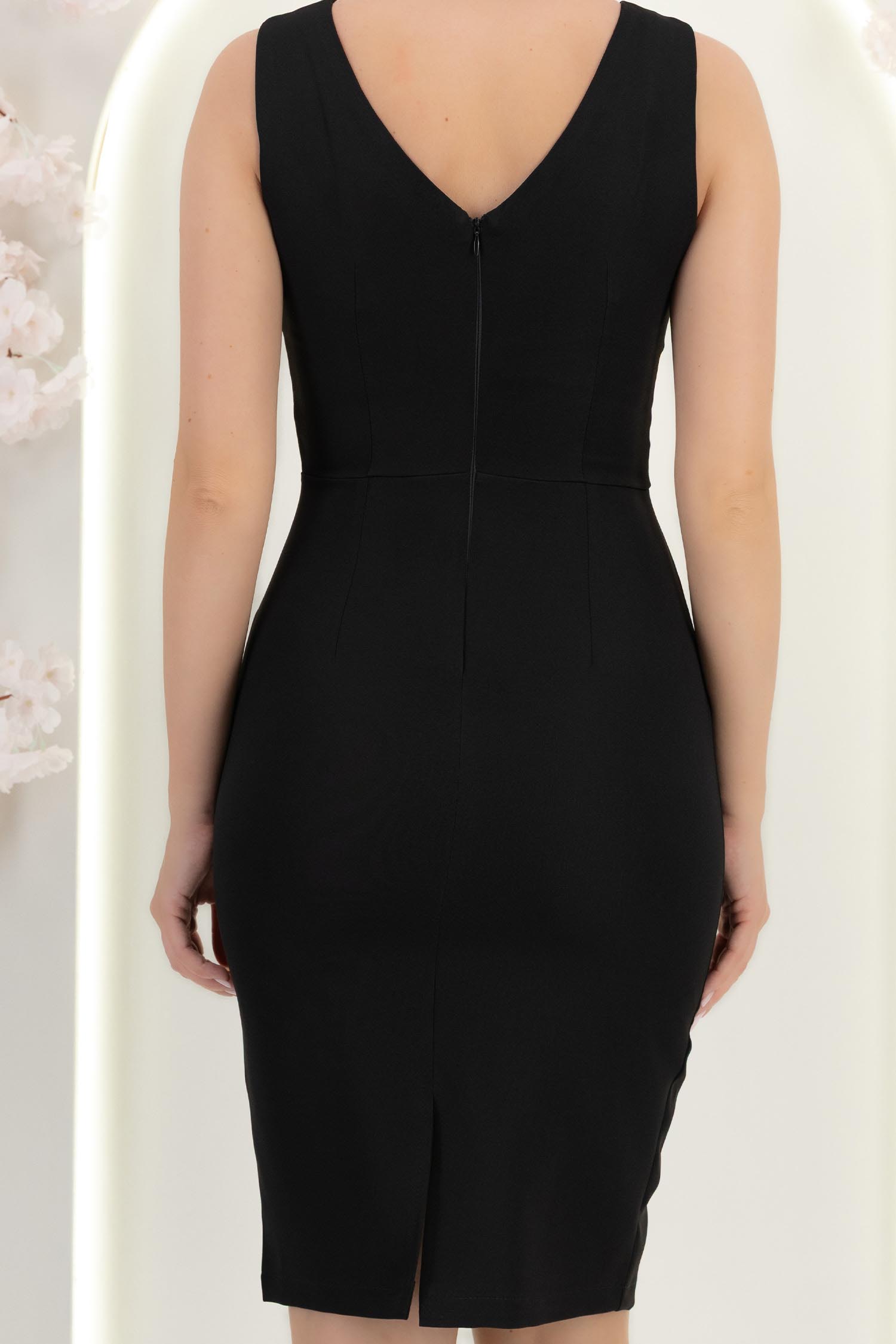 Rochie neagra pana la genunchi tip creion - StarShinerS 6 - StarShinerS.ro