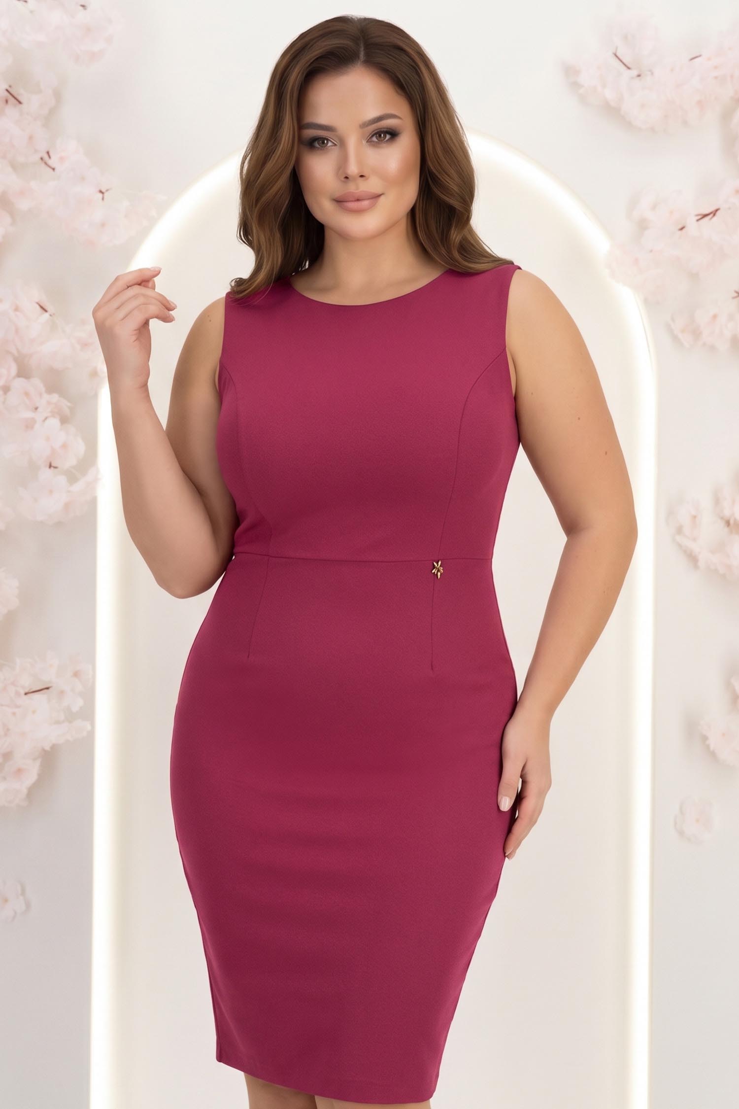 Rochie zmeura pana la genunchi tip creion - StarShinerS 1 - StarShinerS.ro