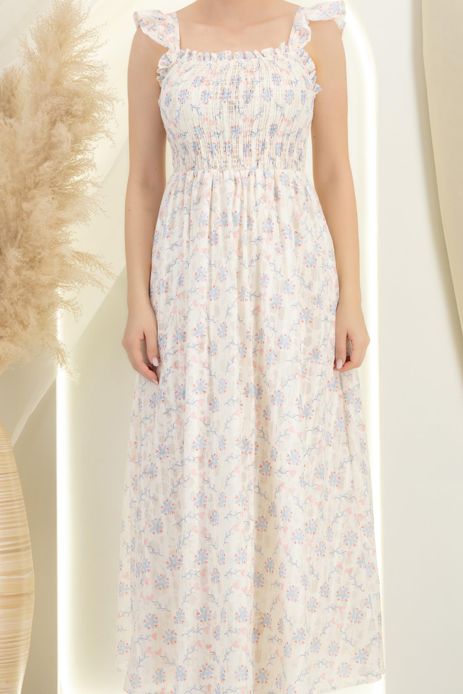 Rochie din material fin la atingere ivoire lunga in clos 5 - StarShinerS.ro