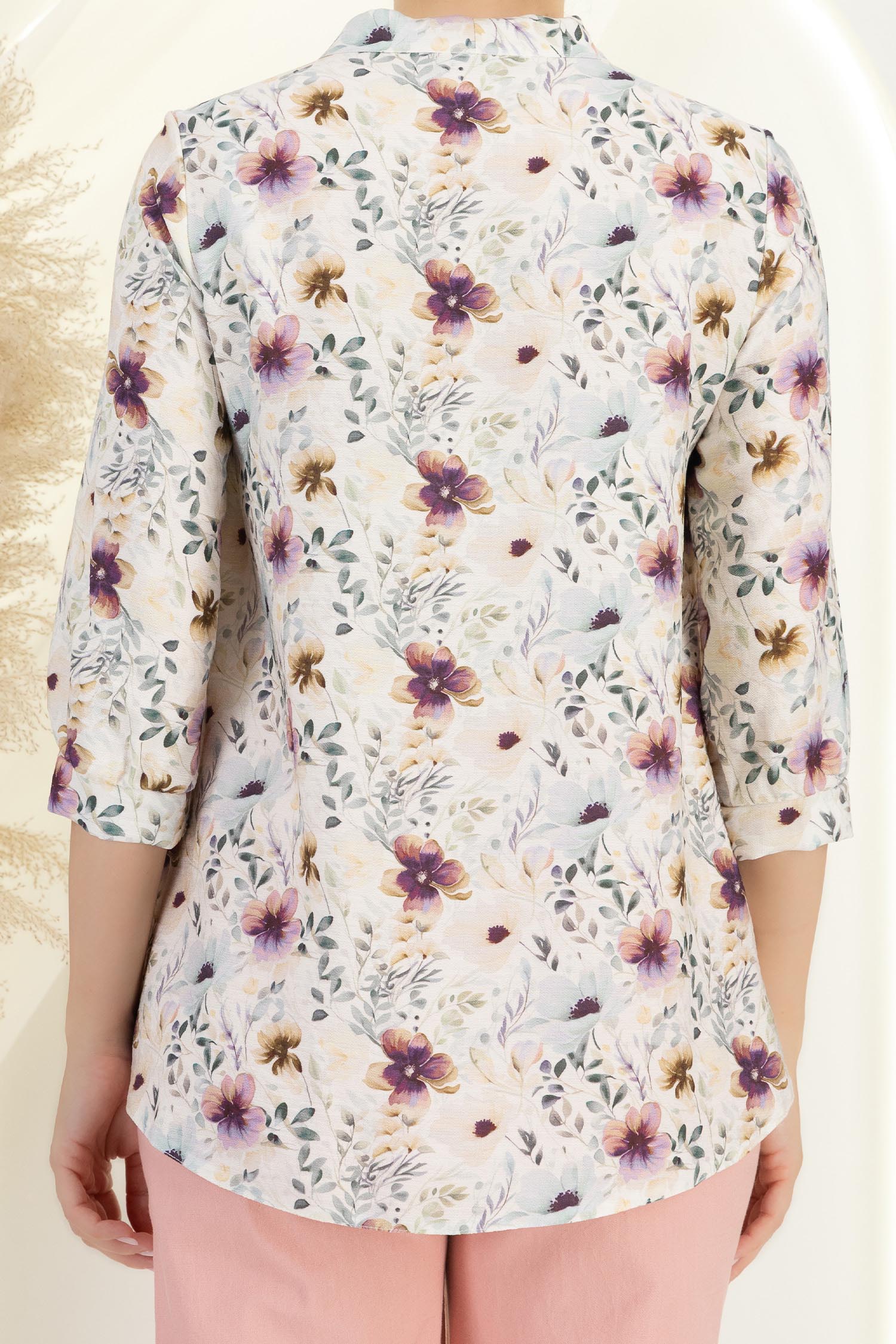 Bluza dama din viscoza ivoire cu croi larg si guler tip esarfa - StarShinerS 5 - StarShinerS.ro
