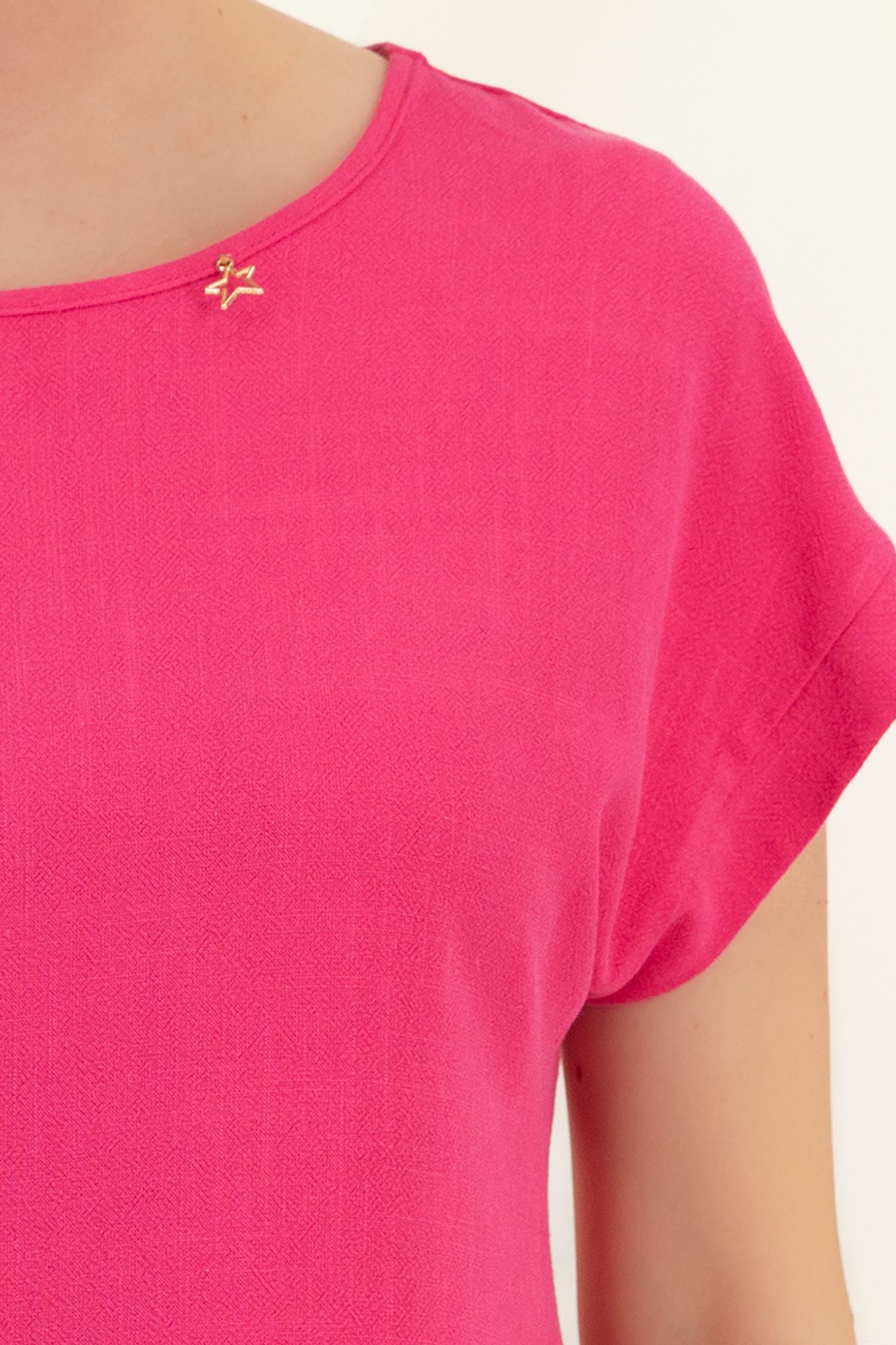 Bluza dama din viscoza si in fuchsia cu maneca scurta - StarShinerS 4 - StarShinerS.ro