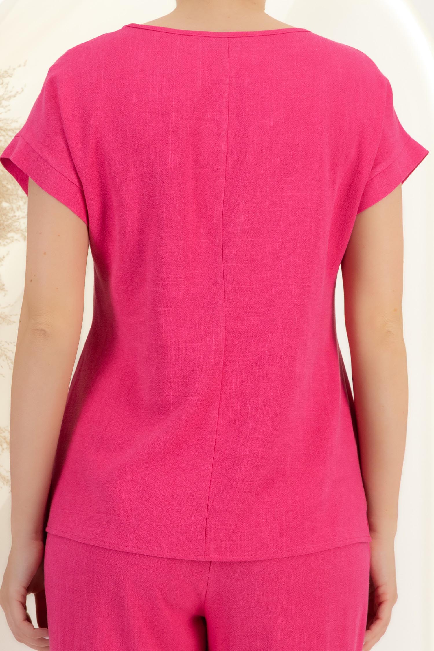 Bluza dama din viscoza si in fuchsia cu maneca scurta - StarShinerS 6 - StarShinerS.ro
