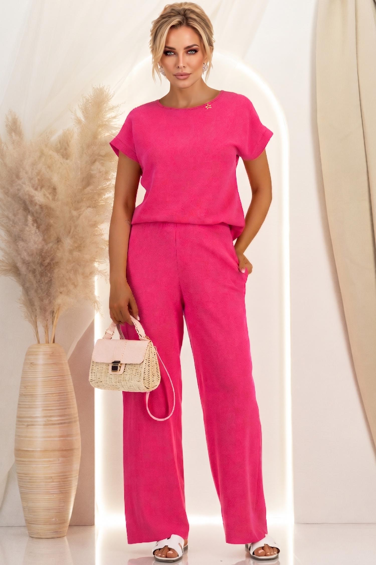 Bluza dama din viscoza si in fuchsia cu maneca scurta - StarShinerS 3 - StarShinerS.ro