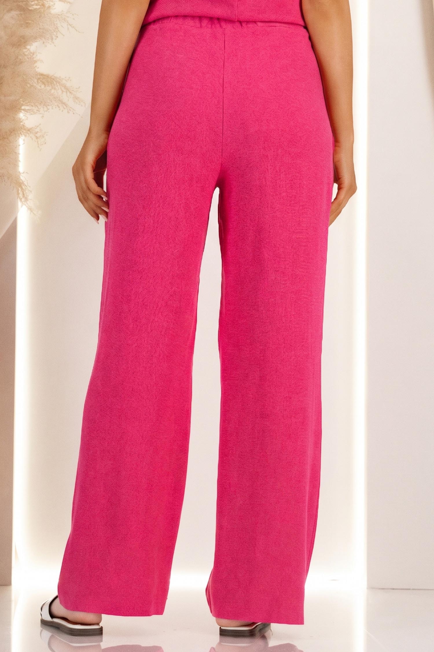 Pantaloni din viscoza si in fuchsia lungi cu buzunare- StarShinerS 4 - StarShinerS.ro