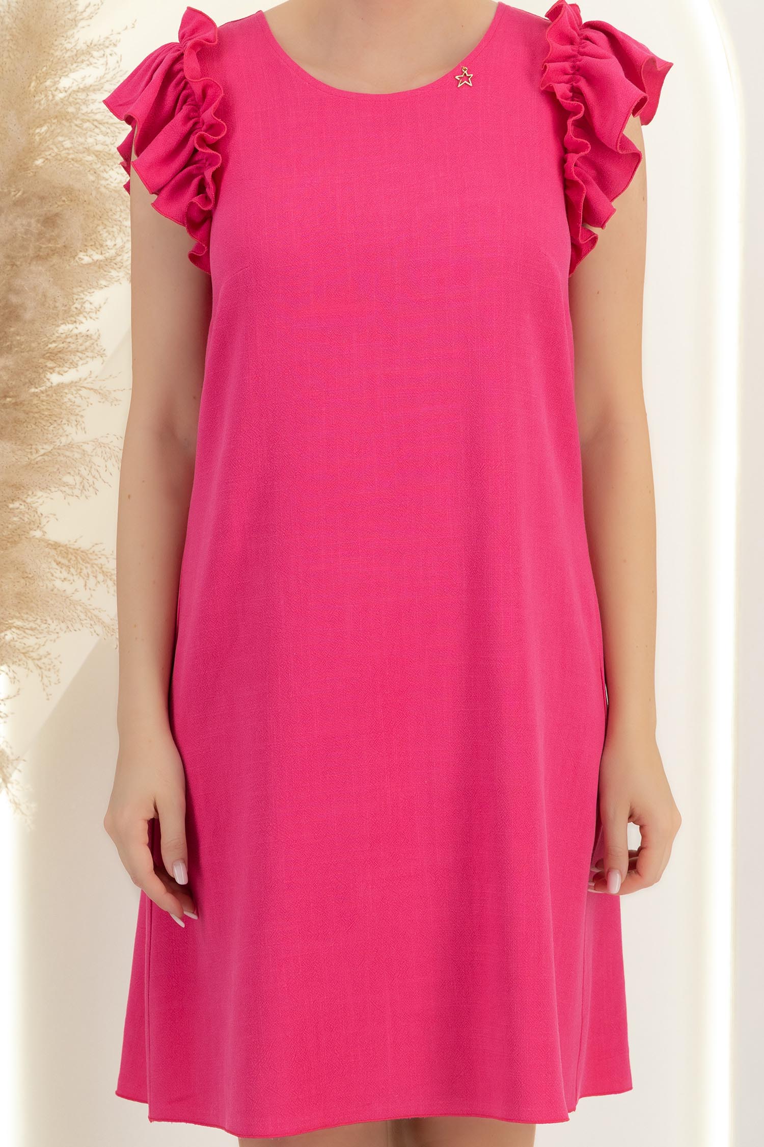 Rochie din viscoza si in fuchsia scurta cu croi larg - StarShinerS 5 - StarShinerS.ro
