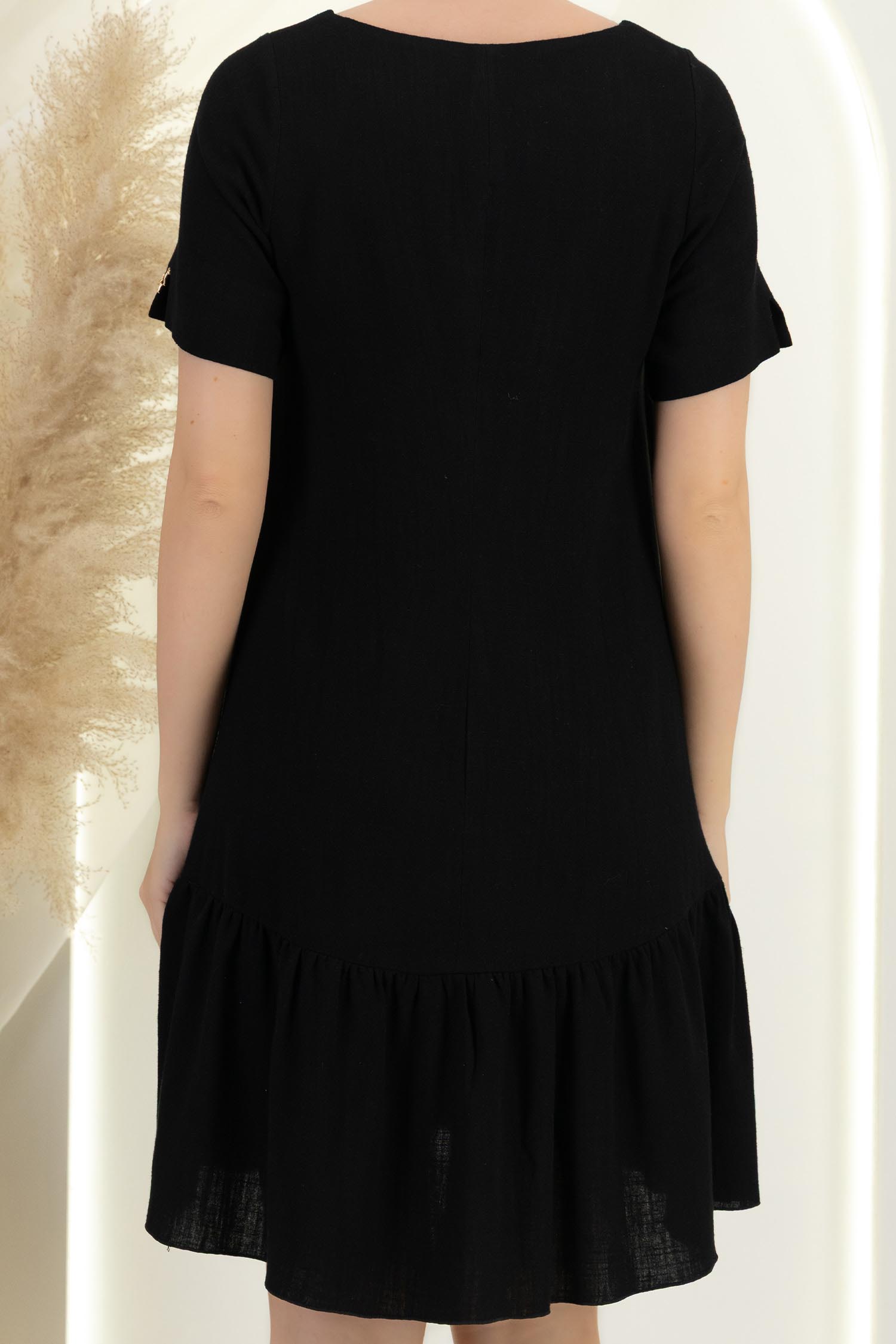 Rochie din viscoza si in neagra scurta cu croi larg - StarShinerS 6 - StarShinerS.ro