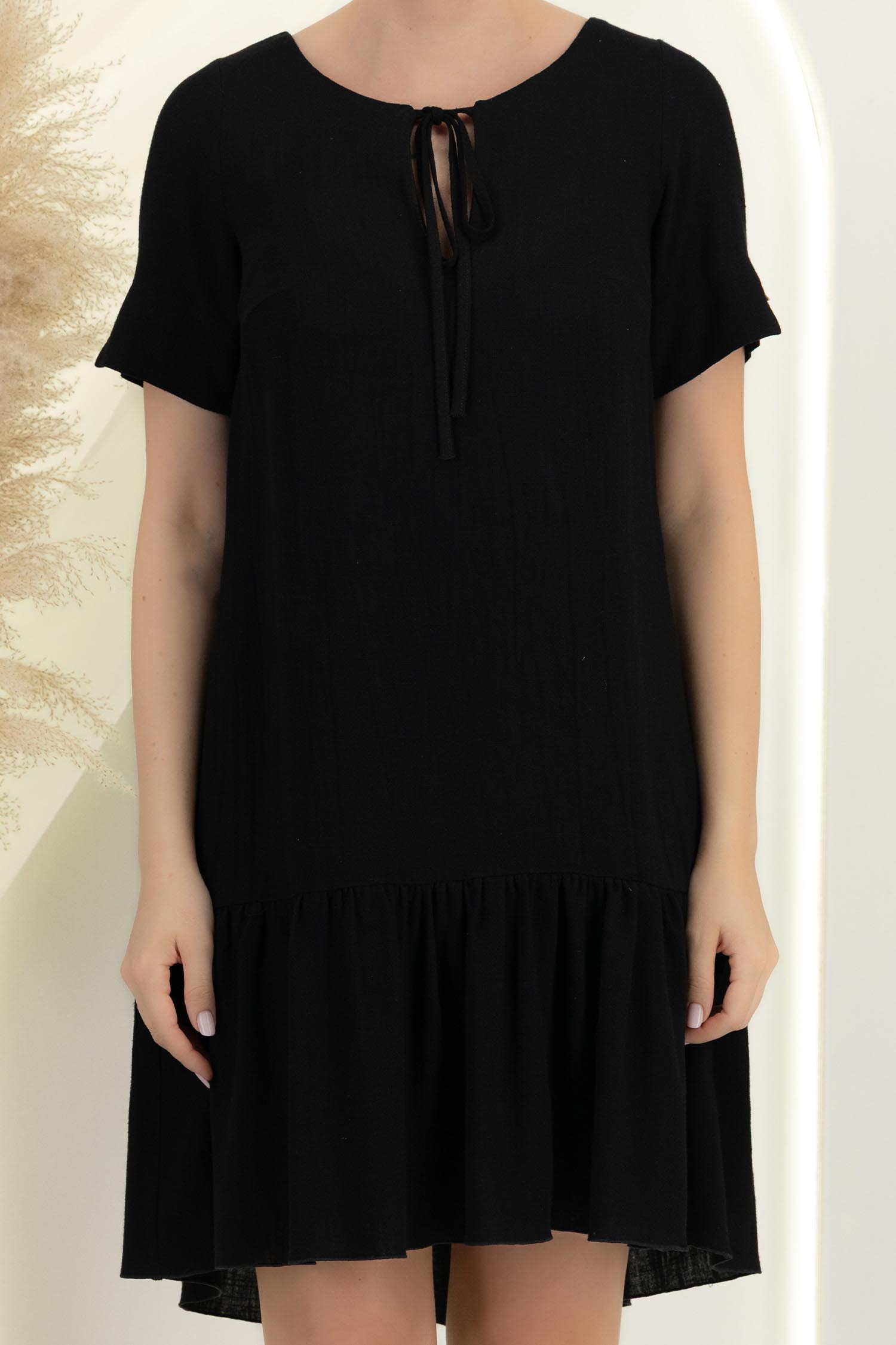 Rochie din viscoza si in neagra scurta cu croi larg - StarShinerS 5 - StarShinerS.ro