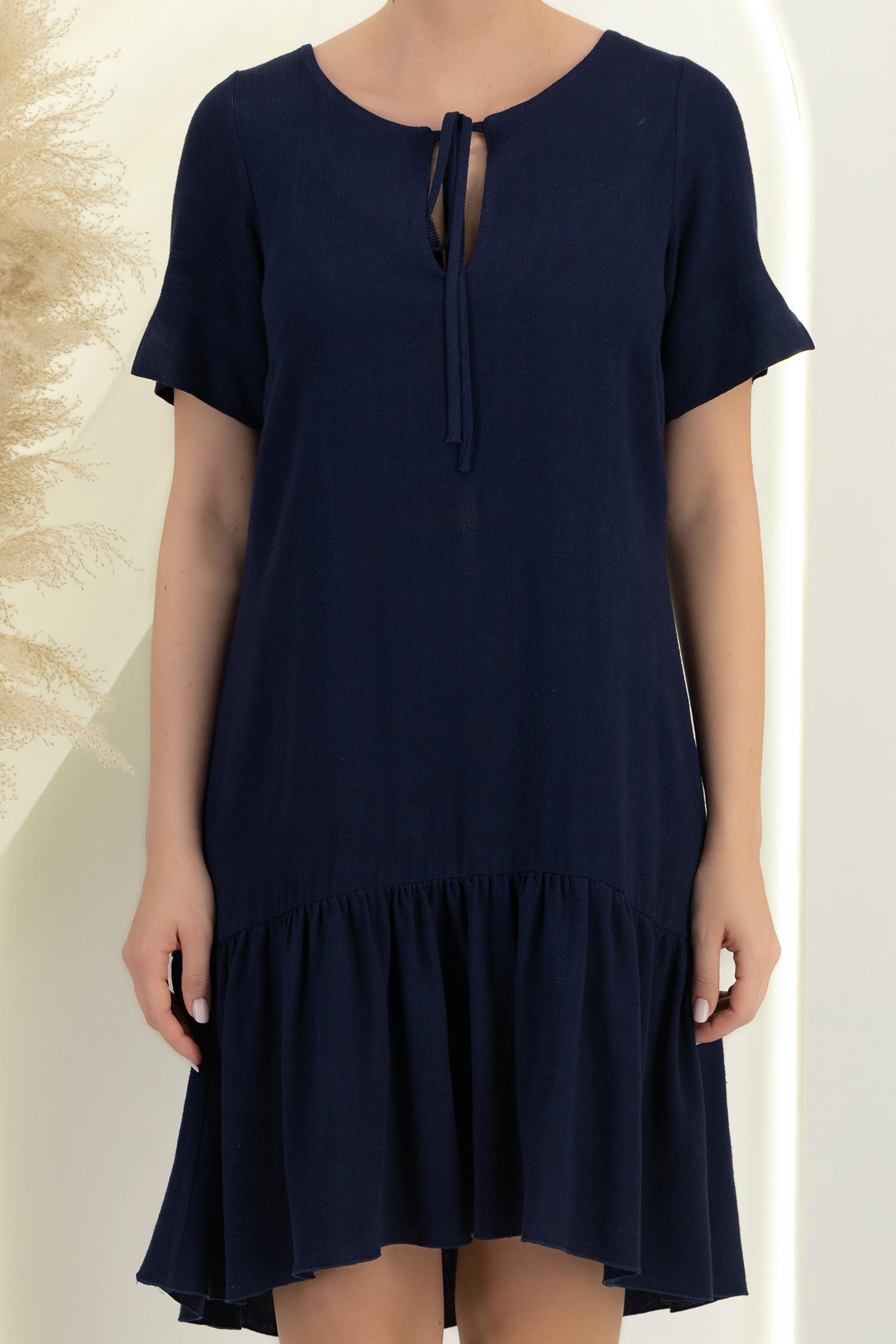 Rochie din viscoza si in bleumarin scurta cu croi larg - StarShinerS 5 - StarShinerS.ro