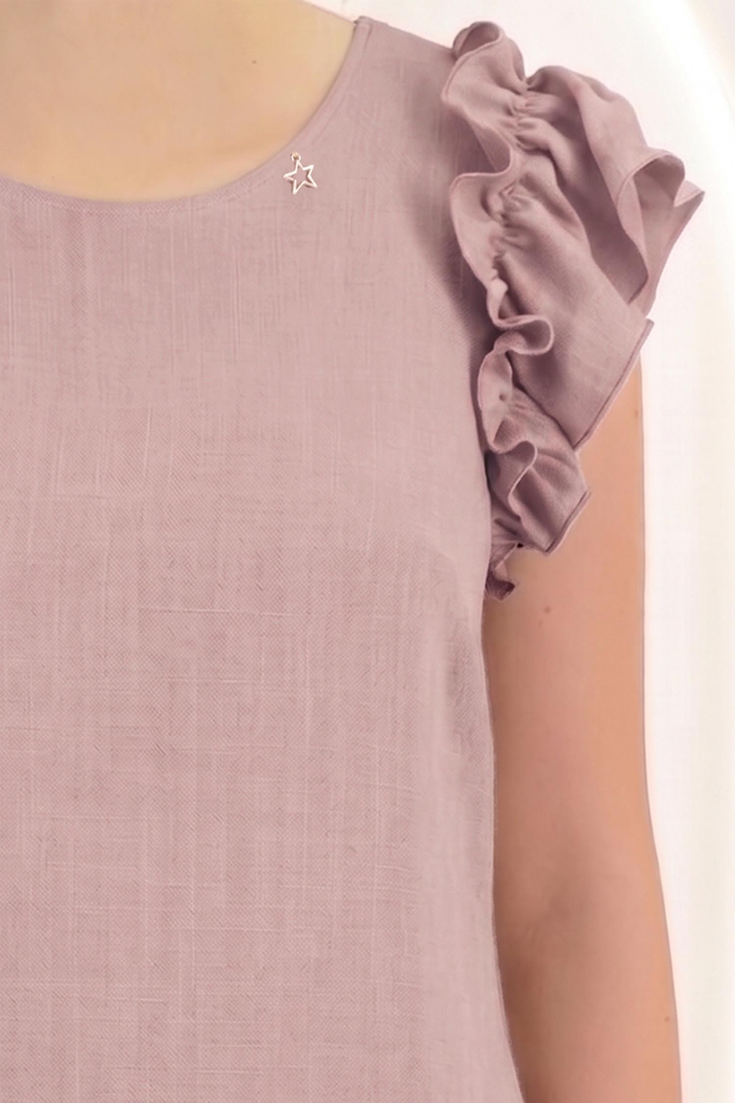 Rochie din viscoza si in mocha scurta cu croi larg - StarShinerS 4 - StarShinerS.ro