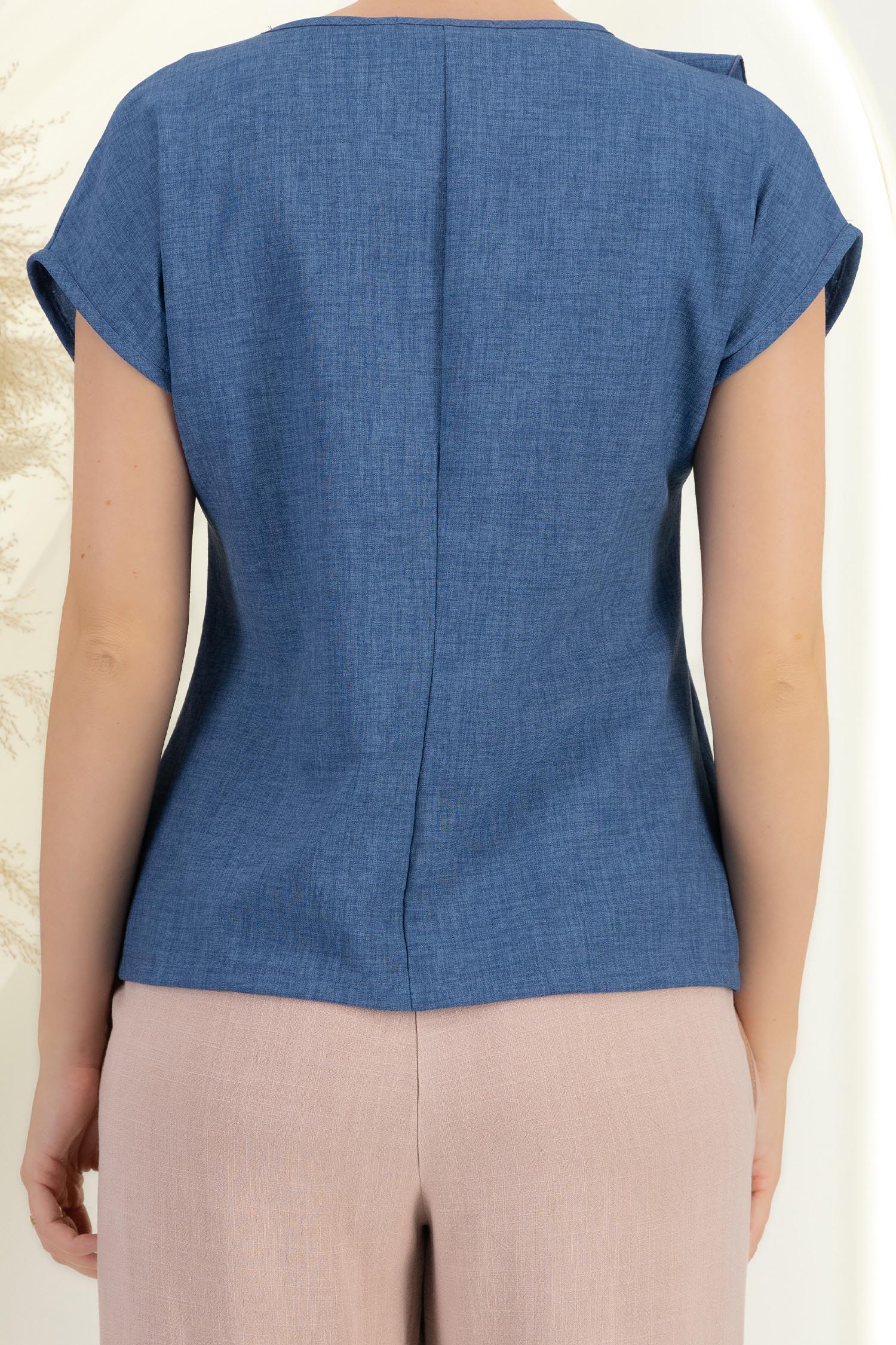 Bluza dama din viscoza si in bleumarin cu un croi larg - StarShinerS 6 - StarShinerS.ro