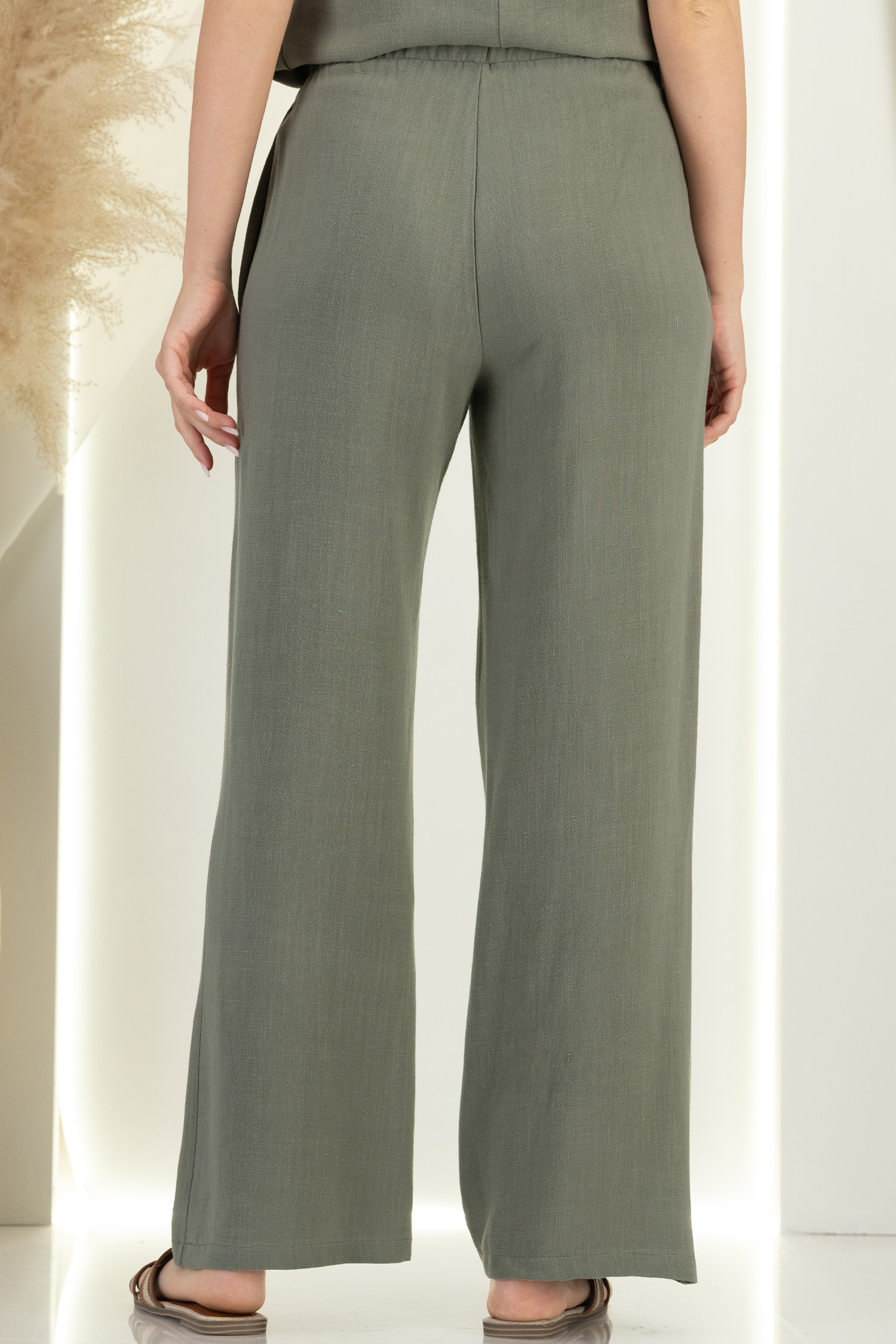 Pantaloni din viscoza si in kaki lungi cu buzunare- StarShinerS 6 - StarShinerS.ro